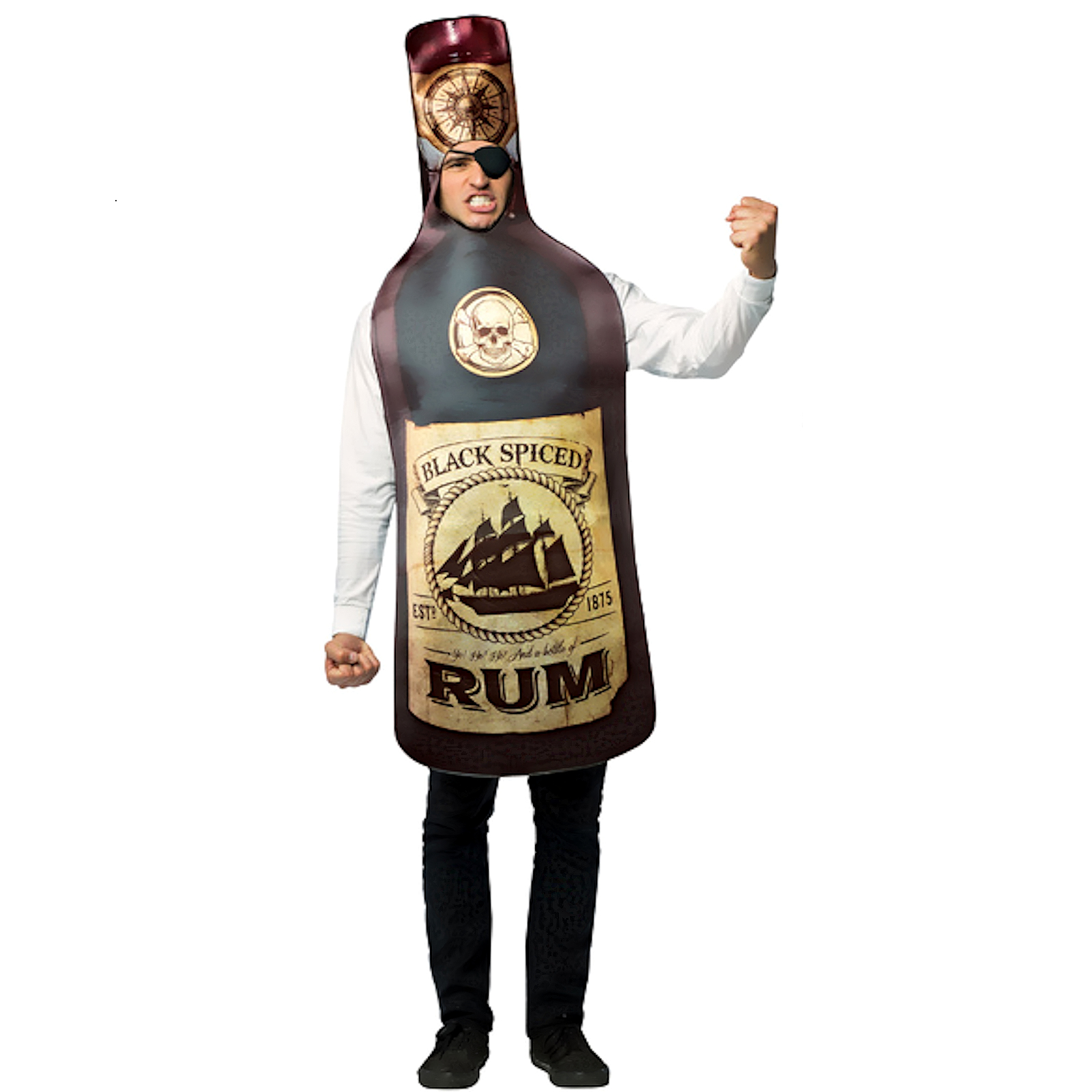 Get Real Rum Bottle Adult Costume Standard One Size