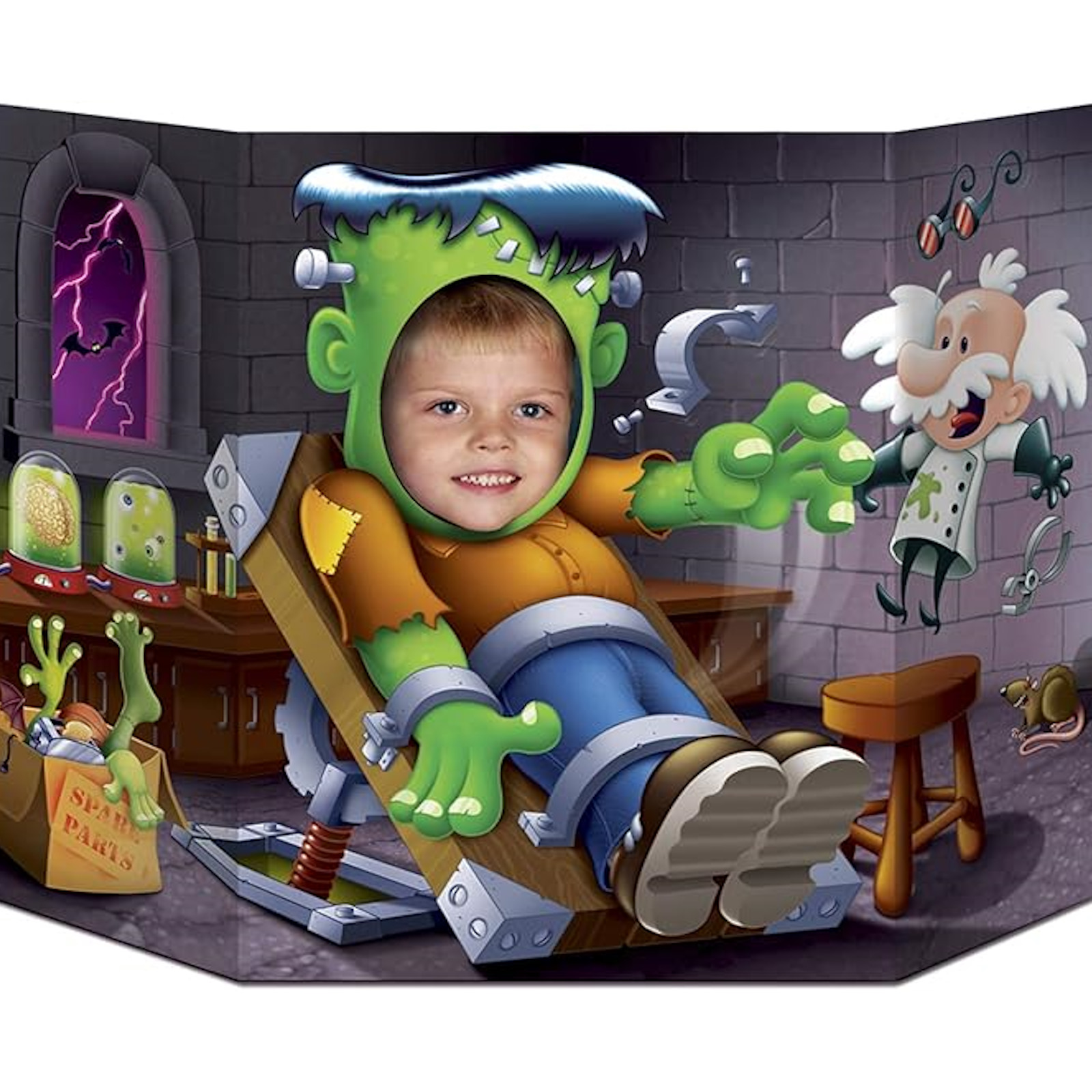 Frankenstein Face Photo Prop