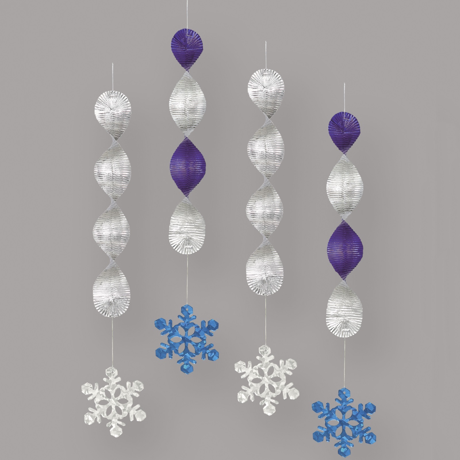 Snowflake Hanging Decorations (Pack of 4)