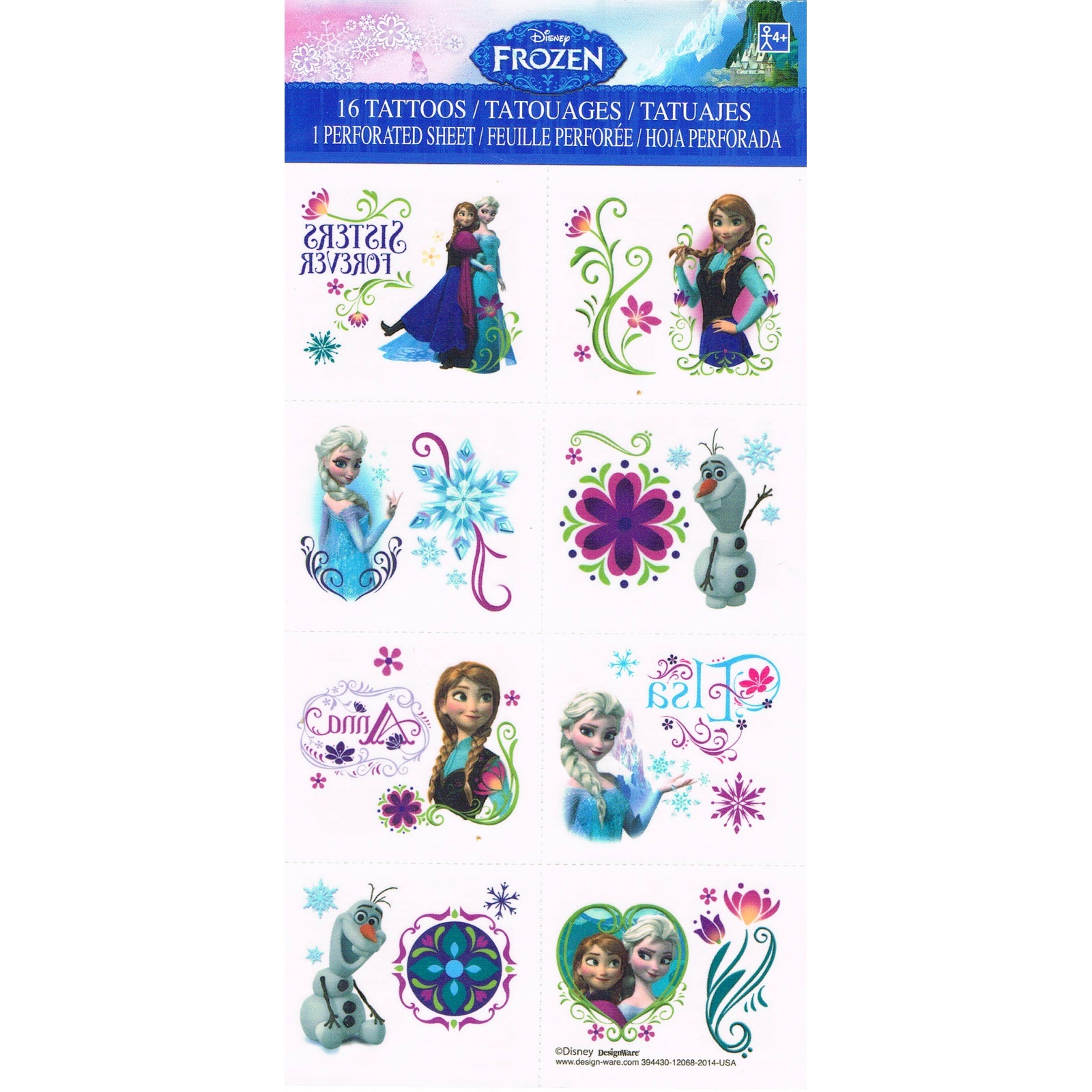Frozen Tattoos (1 Sheet)
