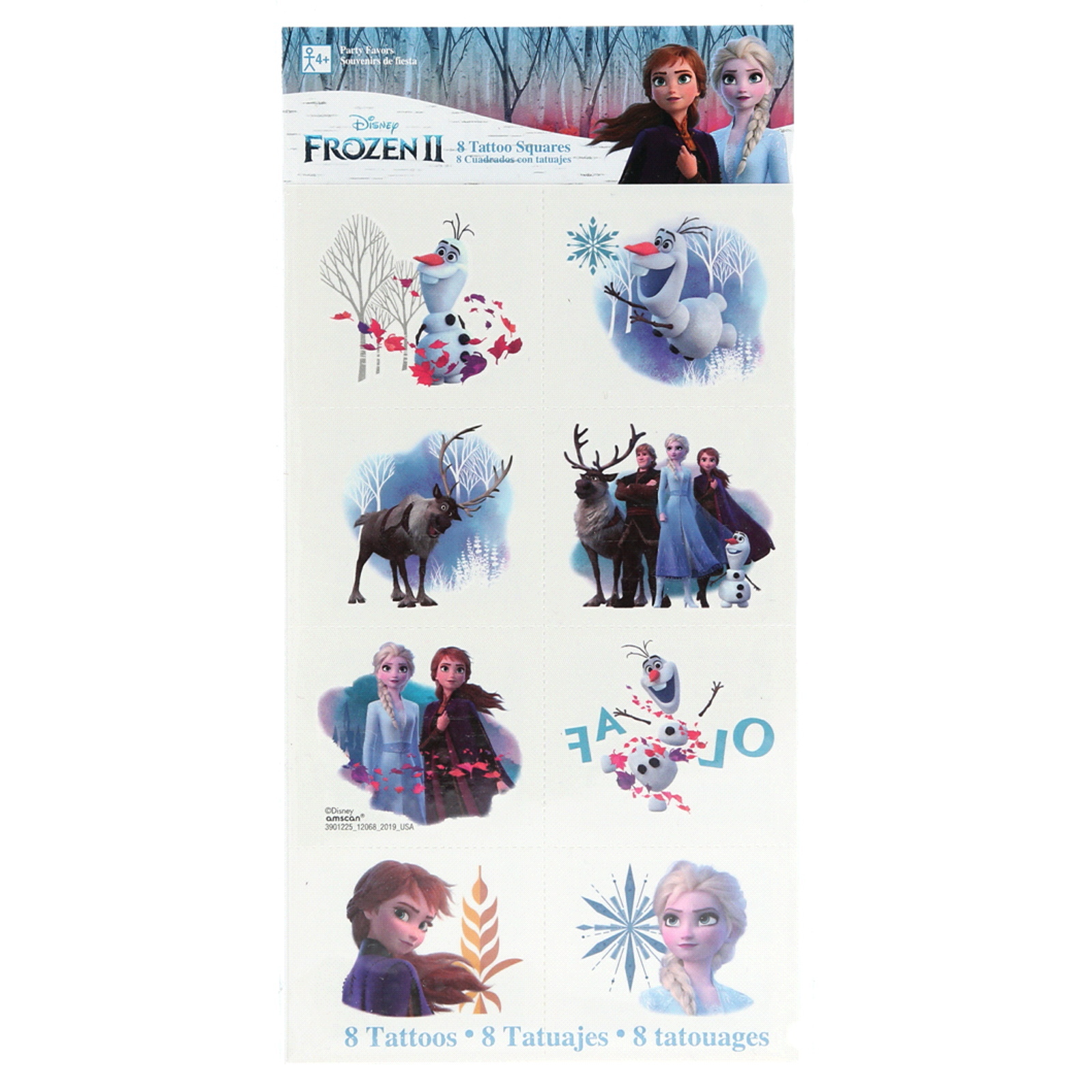 Frozen 2 Tattoos (1 Sheet)