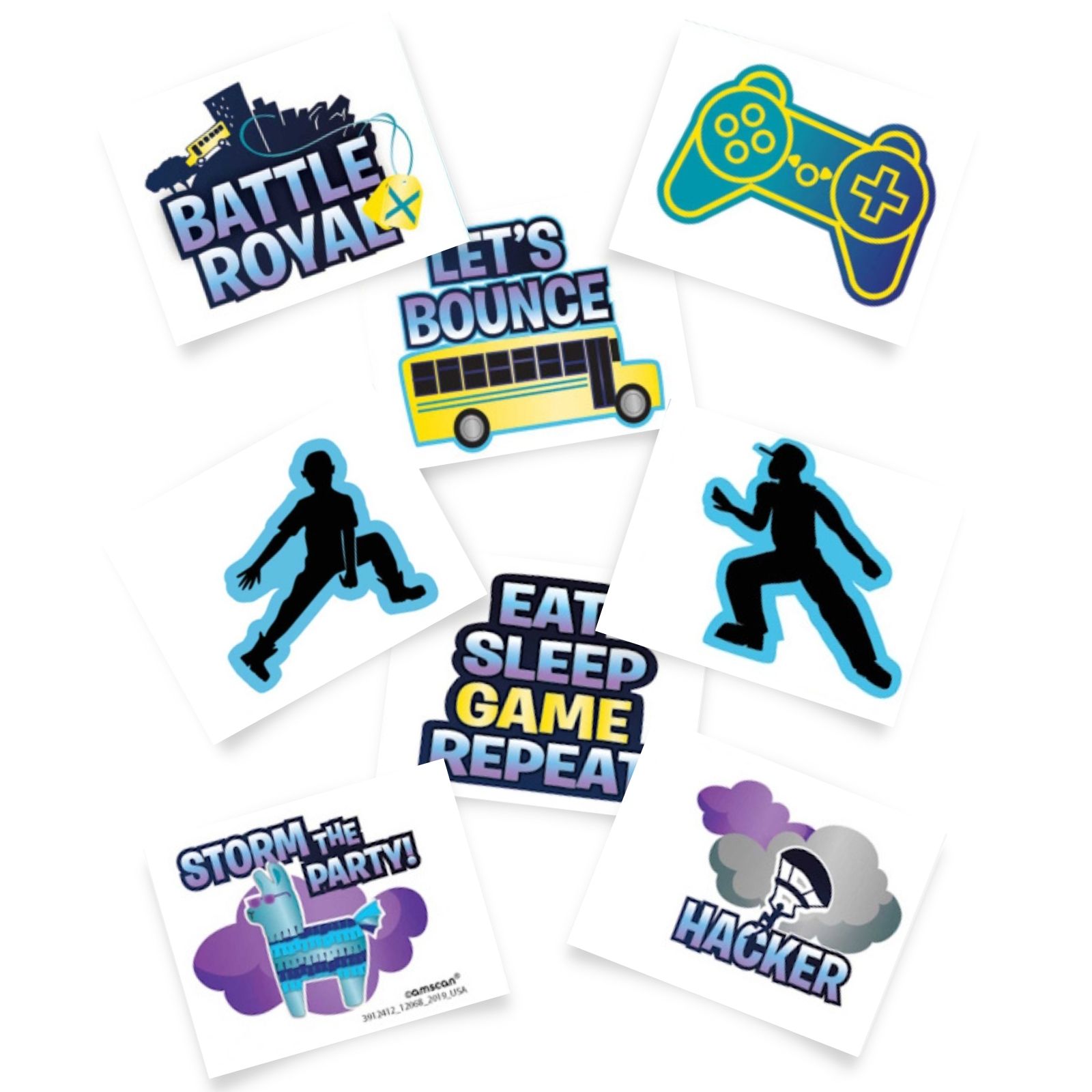 Battle Royal Tattoos (Pack of 8)