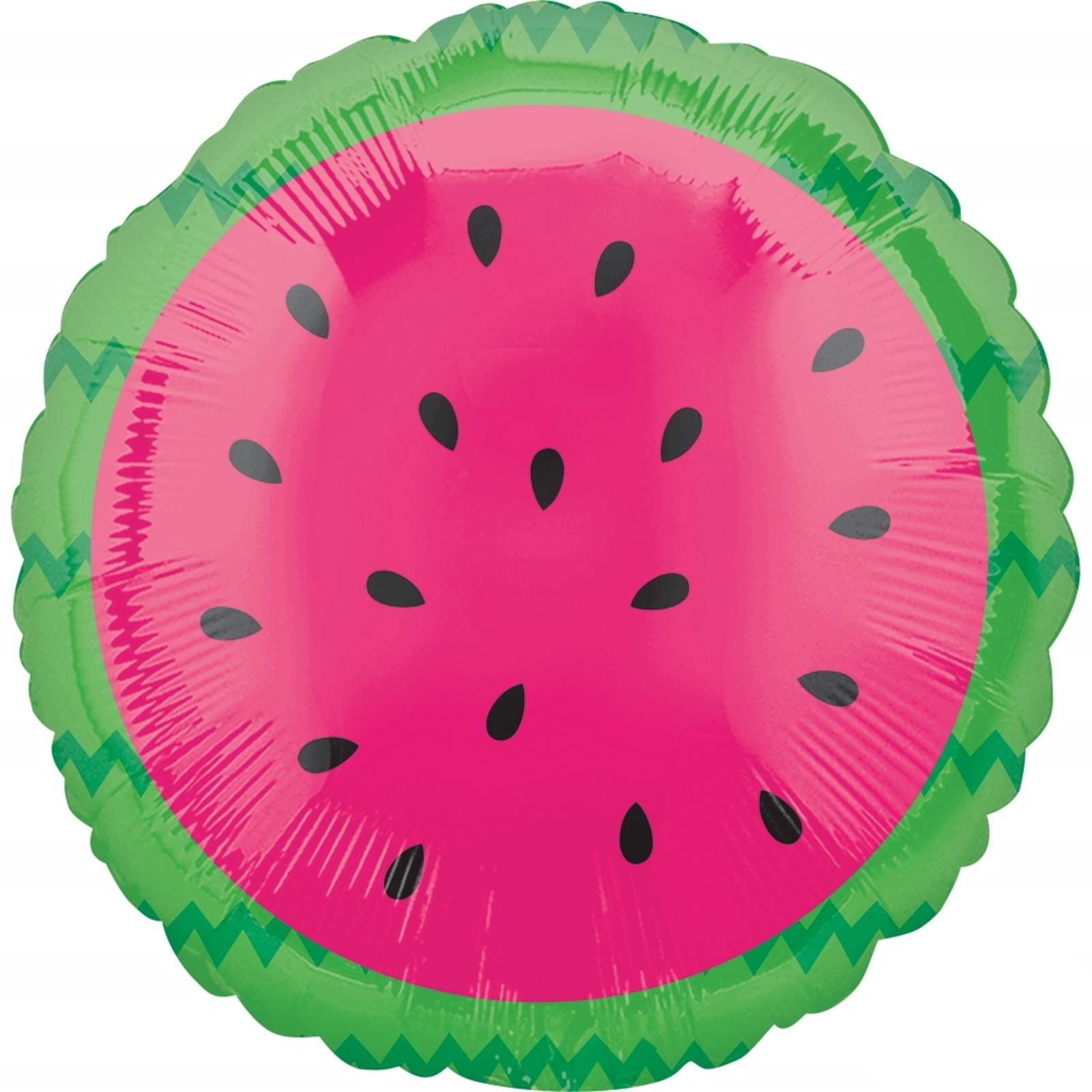 Tropical Watermelon Round Helium Foil Balloon