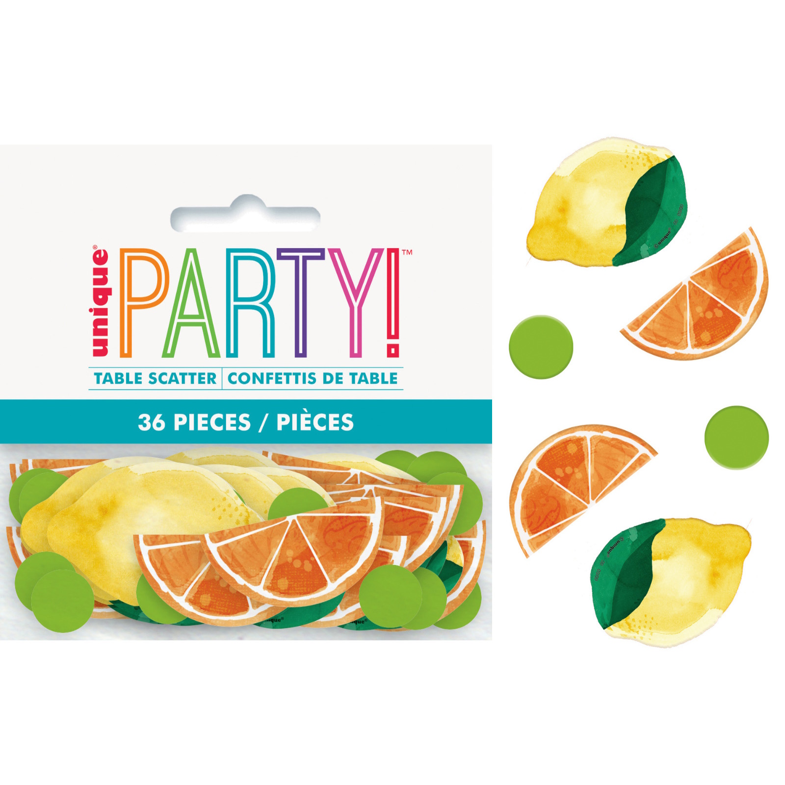 Citrus Fruits  Jumbo Confetti (36 Pieces)