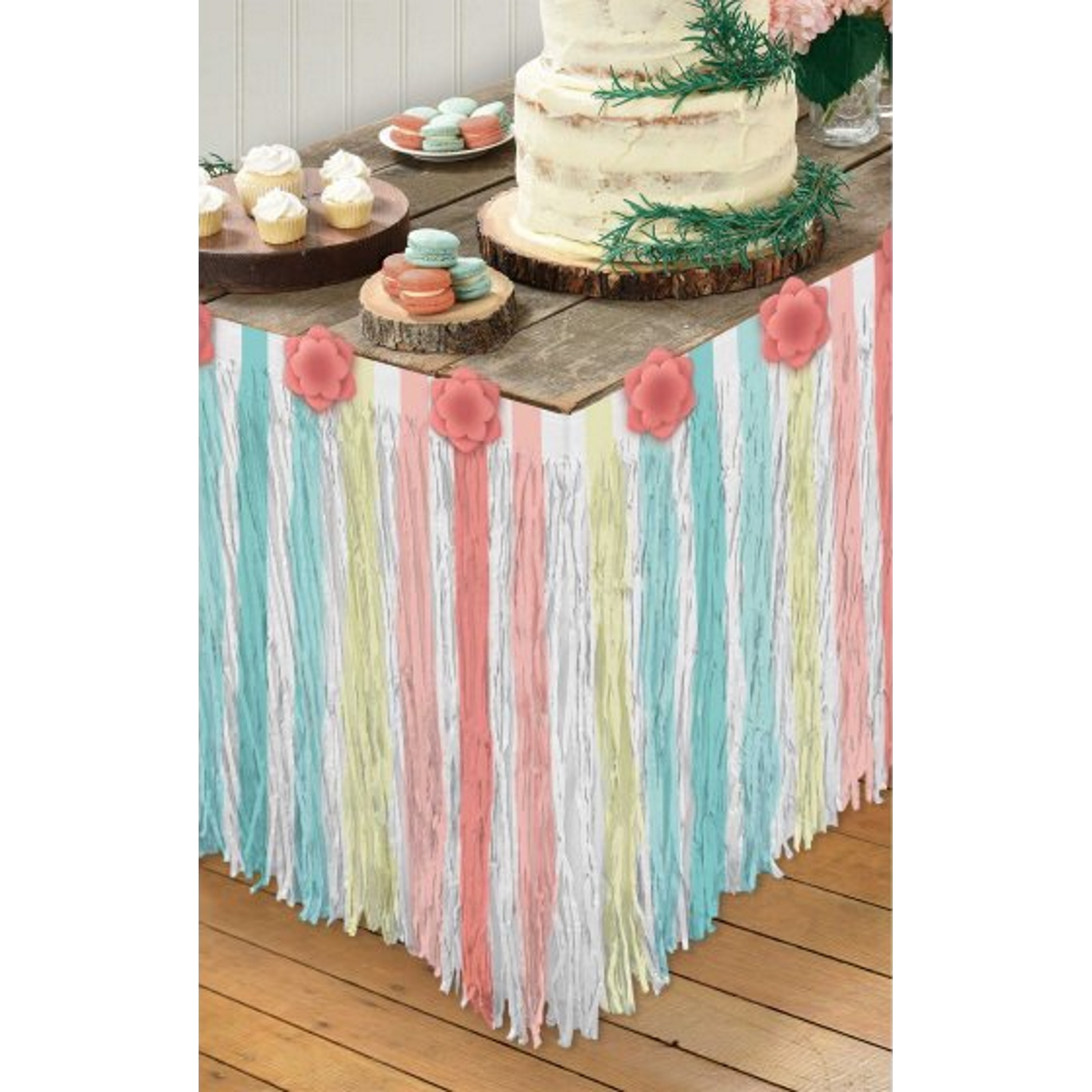 Free Spirit Happy Birthday Paper Table Skirt 3m