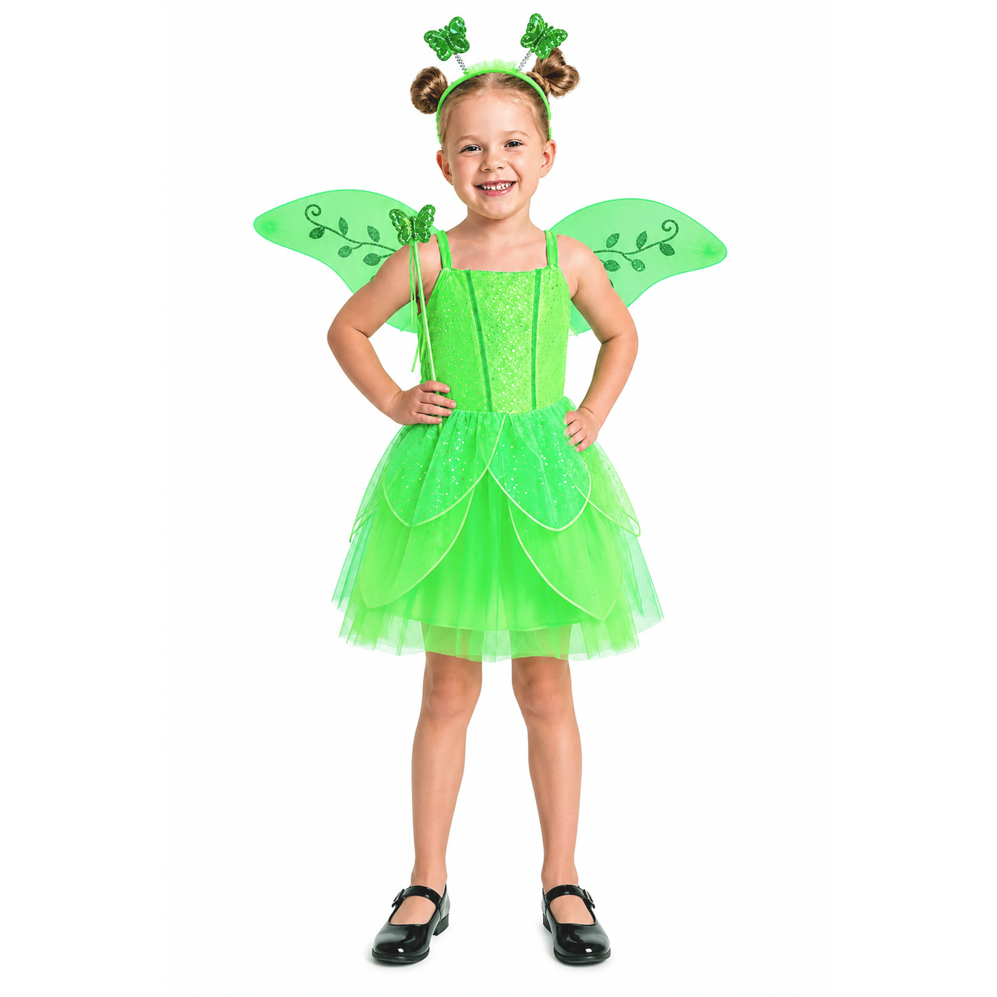 Girls Green Garden Fairy Costume 6-8 Years