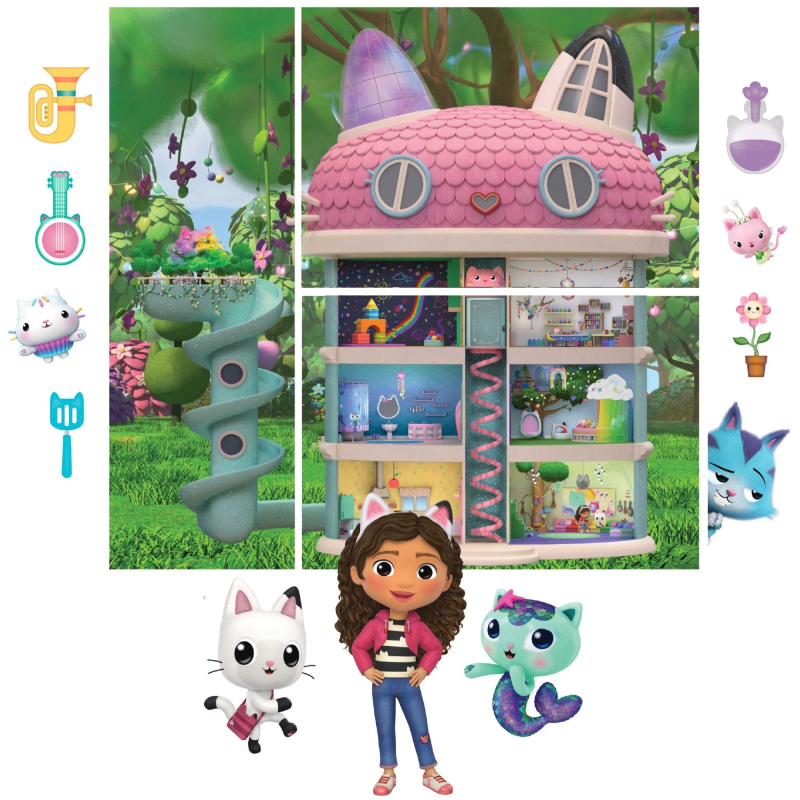 Gabby's Dollhouse Scene Setter With Photo Props