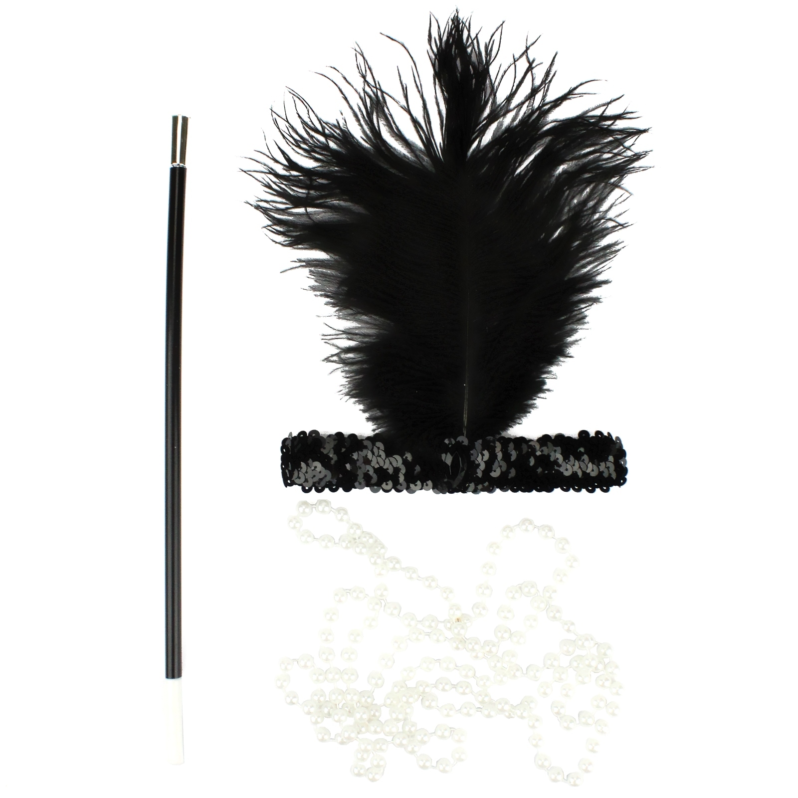 20's Black Flapper Accessory Kit