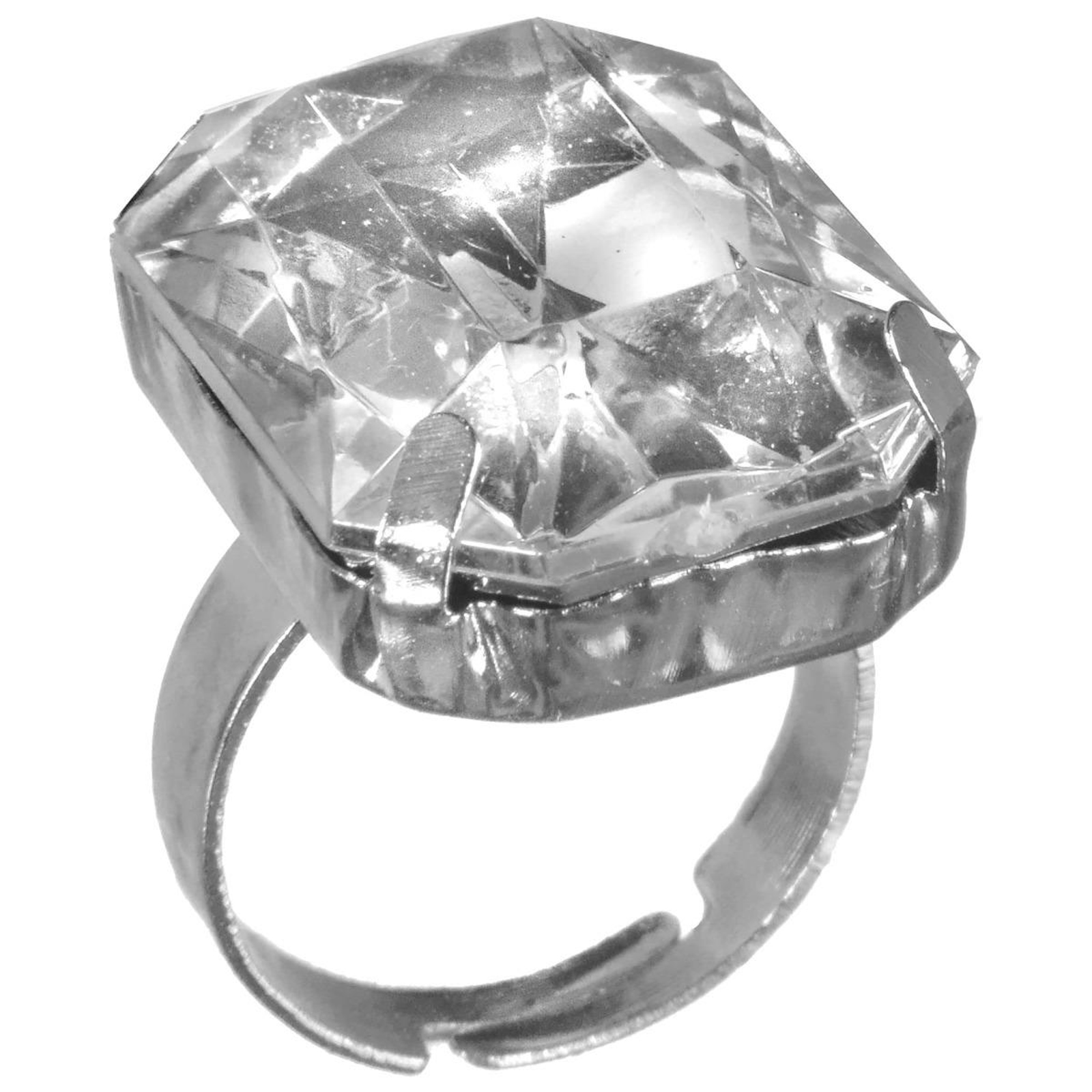 Plastic Faux Diamond Ring