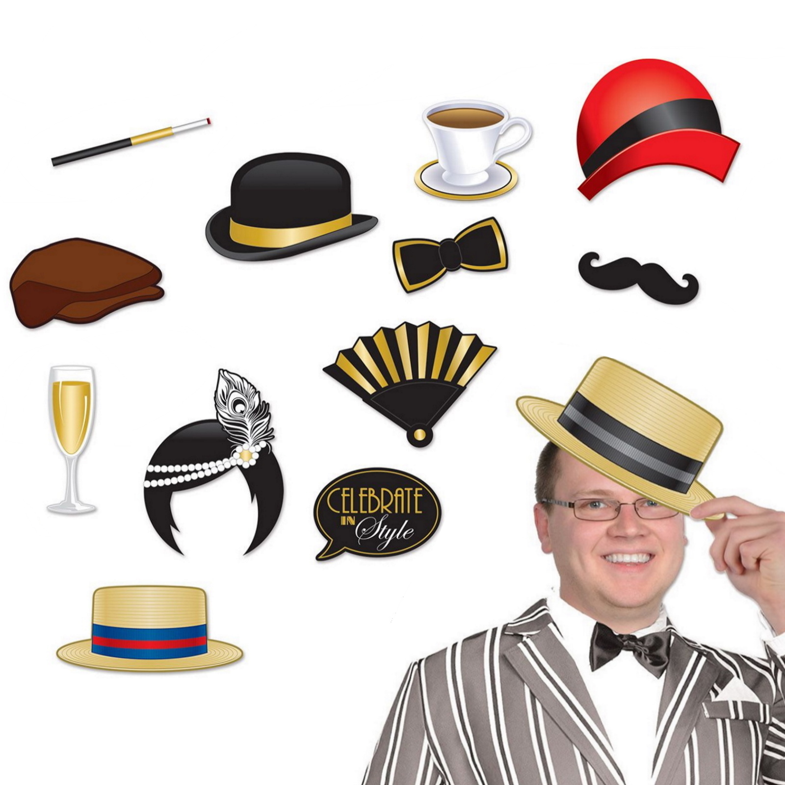 Great 20's Photo Fun Signs (Pack of 12) 