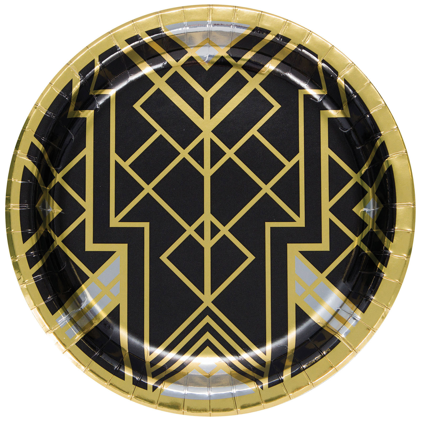 Roaring 20s Large Paper Plates 25cm (Pack of 8)