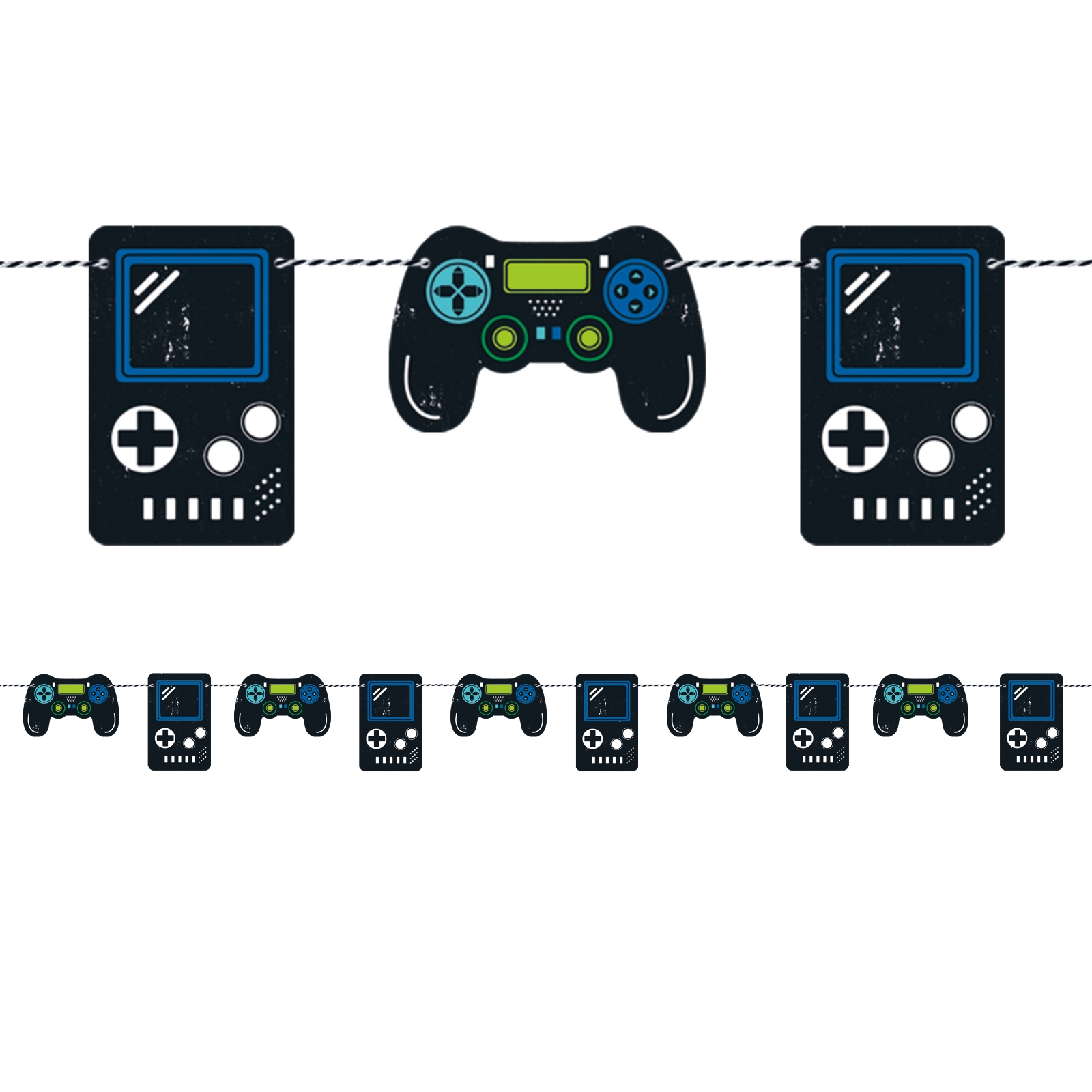 Gamer Birthday Controller Garland Banner 