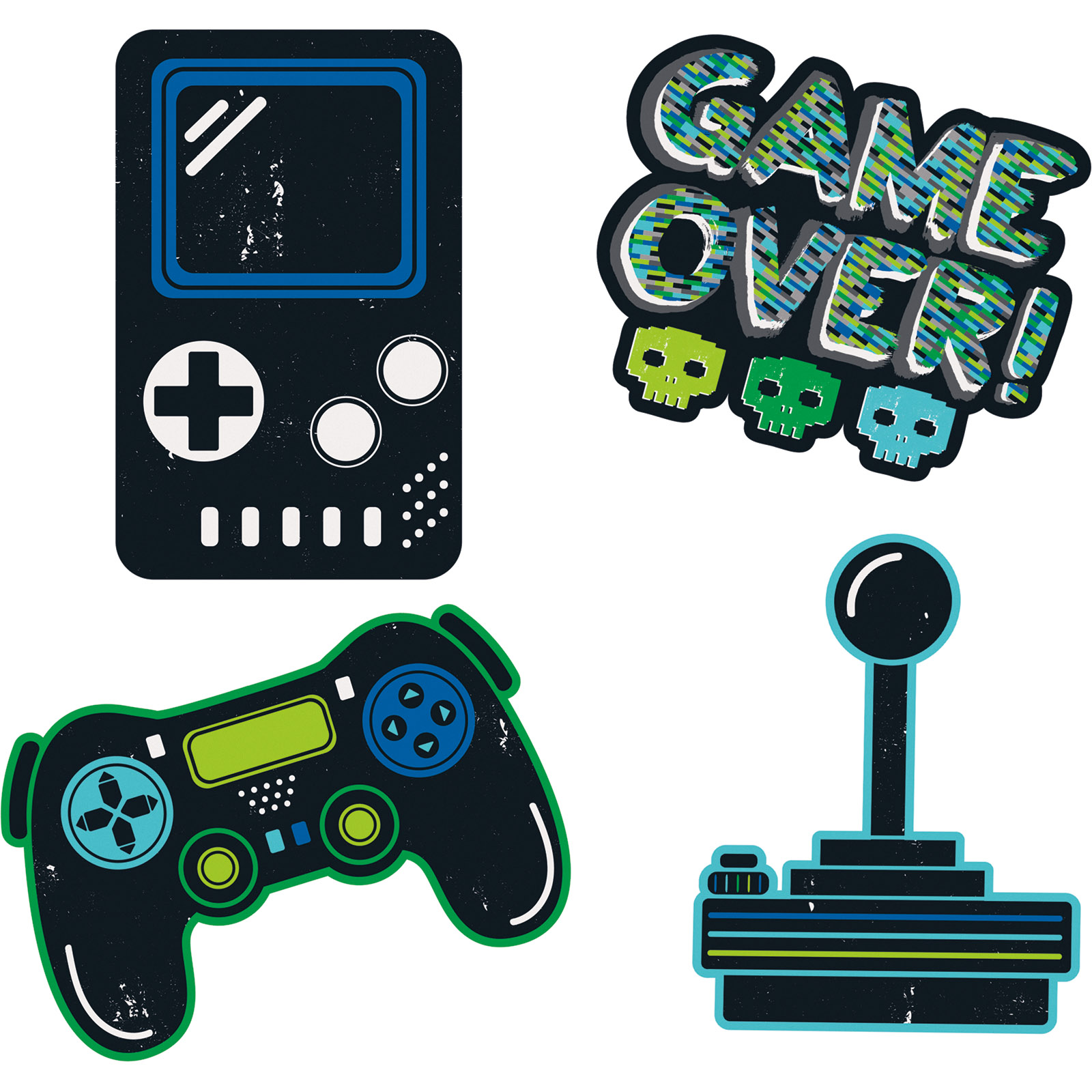 Gamer Birthday Wall Decals (Pack of 4)