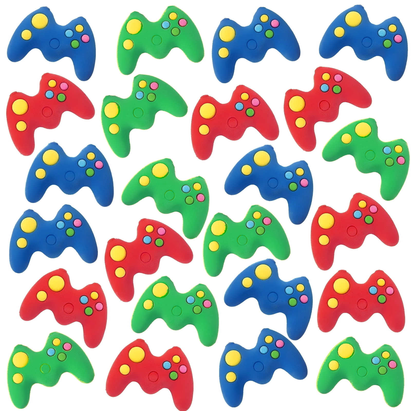 Coloured Game Controller Erasers (Pack of 24)