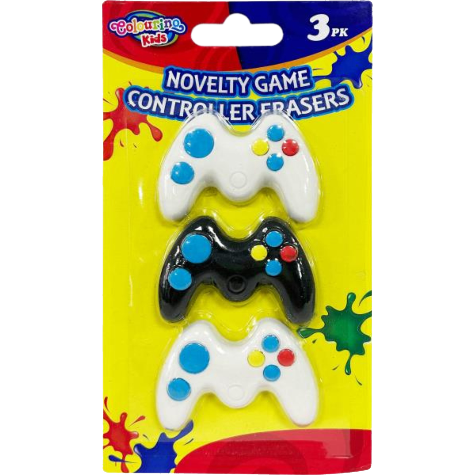 Video Game Controller Erasers (Pack of 3)