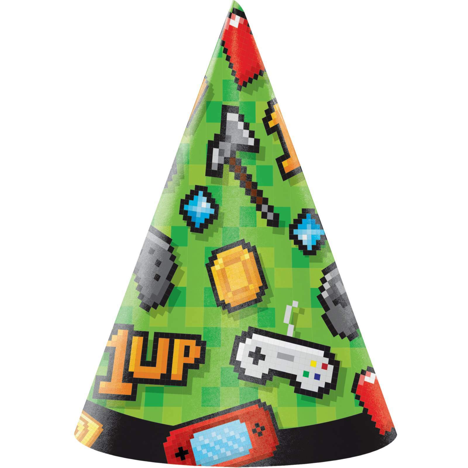 Gaming Party Hats (Pack of 8)
