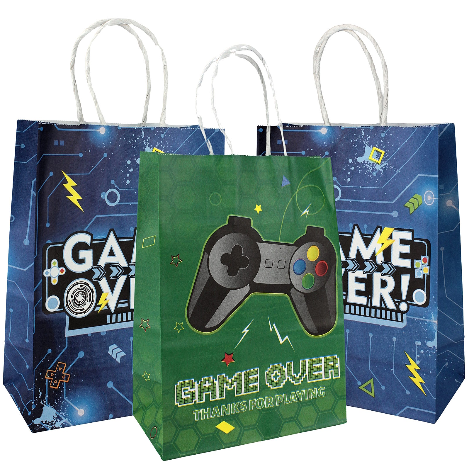 Game Over Paper Gift Bags (Pack of 12)