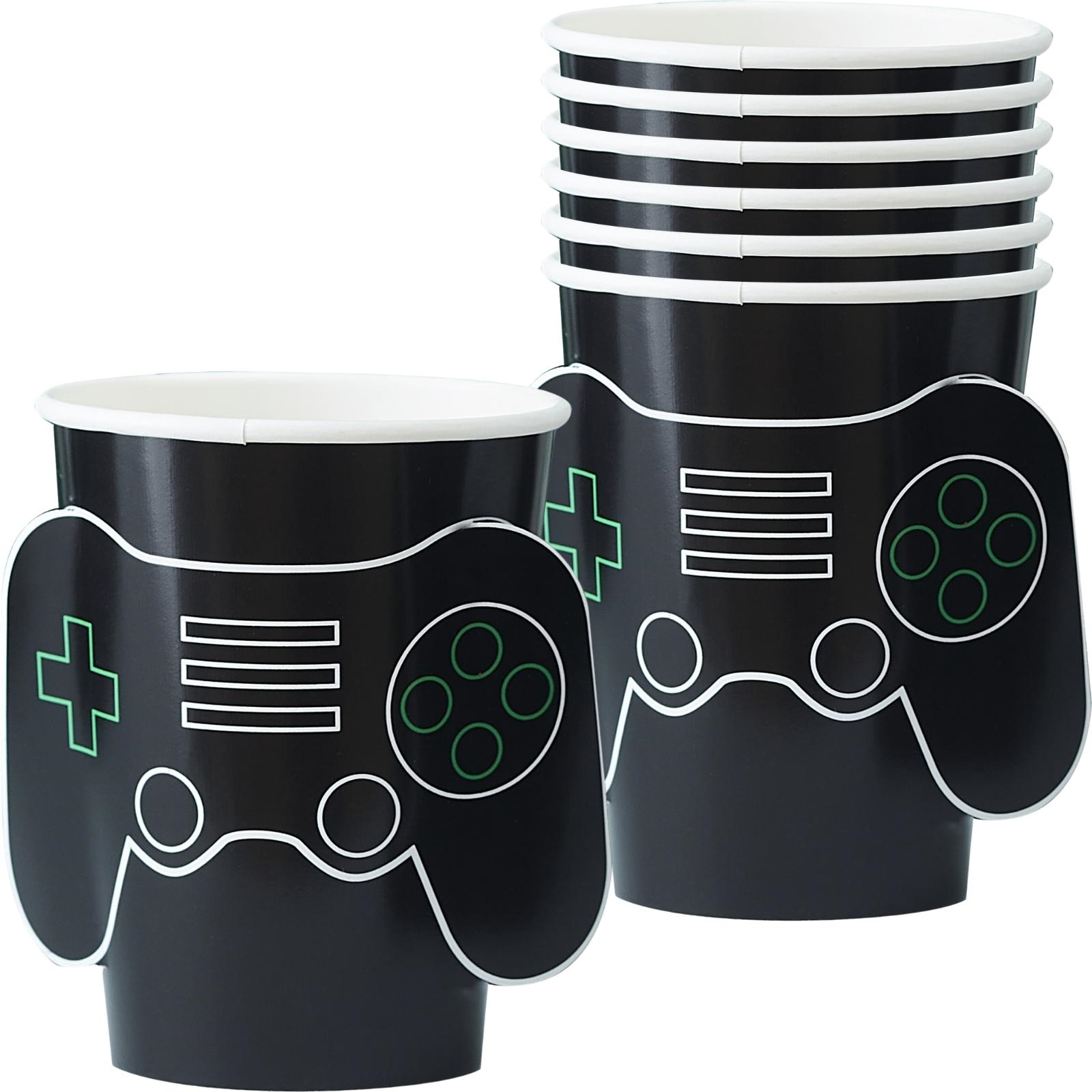 Ginger Ray Game On Pop Out Controller Paper Cups (Pack of 8)