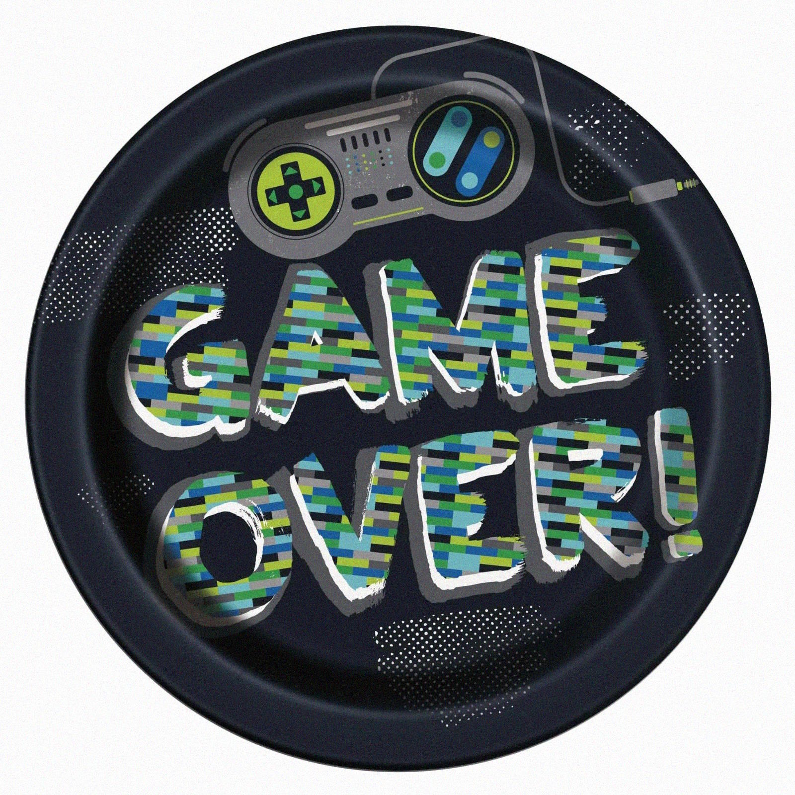 Game Over Large Paper Plates (Pack of 8)