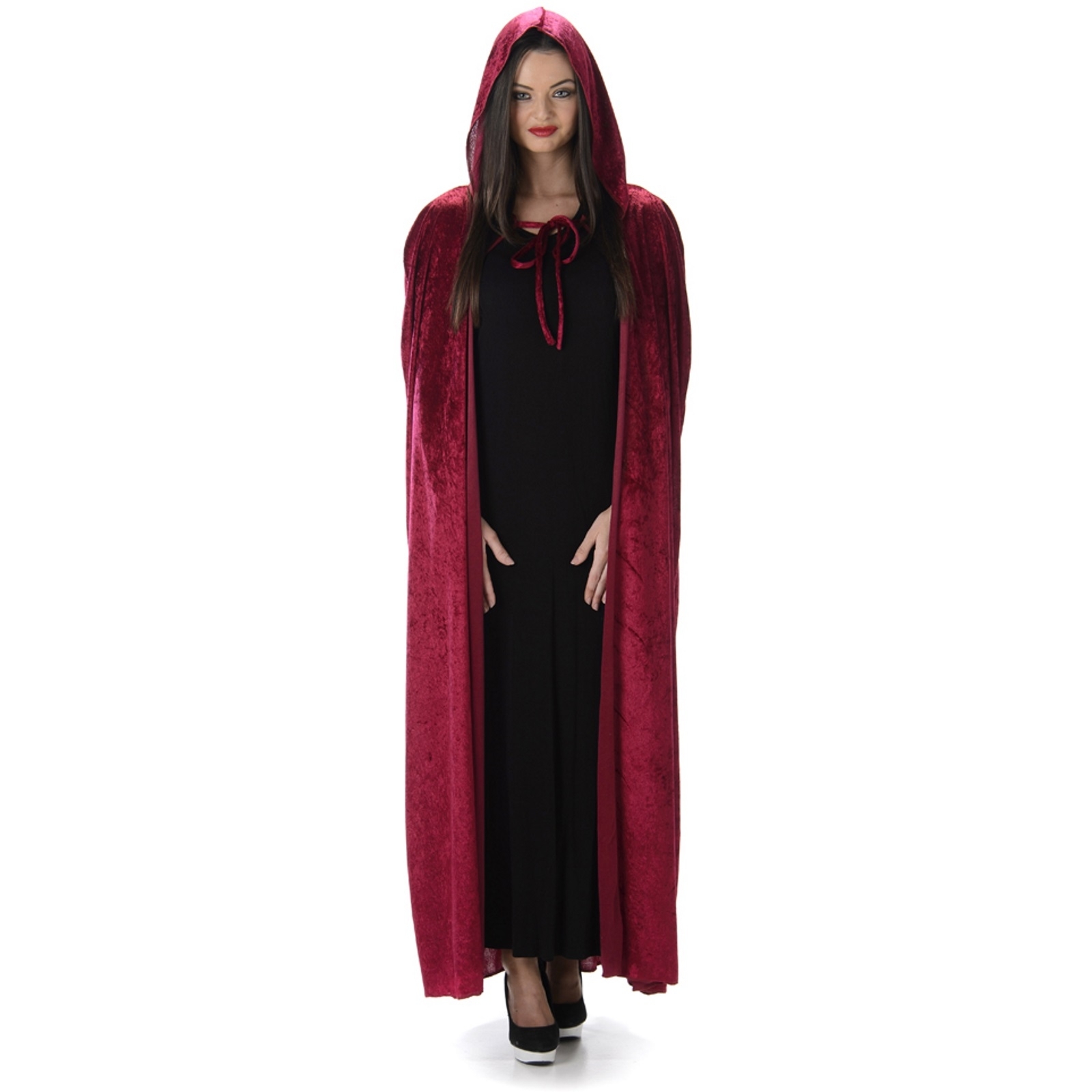 Red Hooded Cape Costume Adult 
