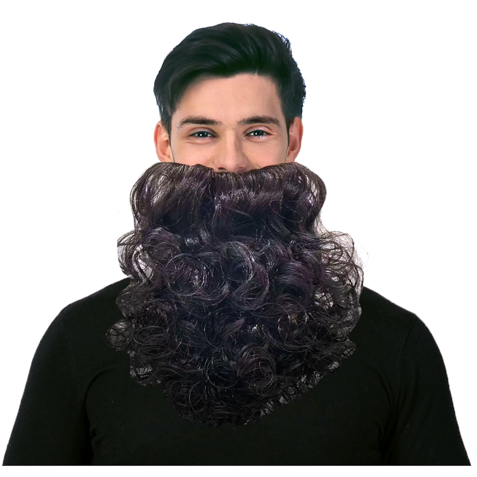 Curly Black Party Beard
