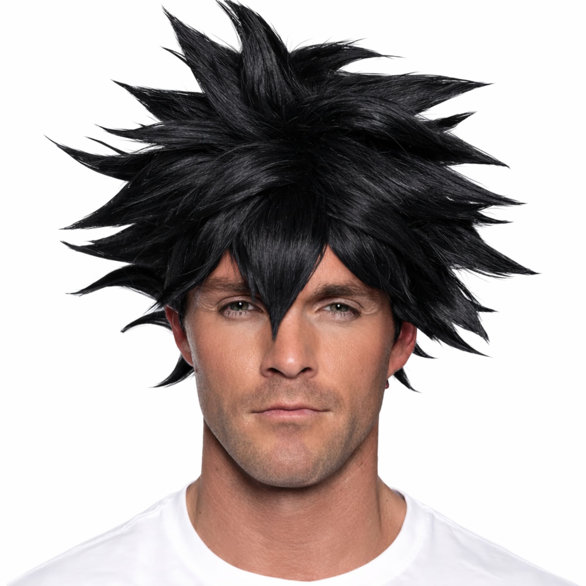 Adult Black Spiky Anime Wig