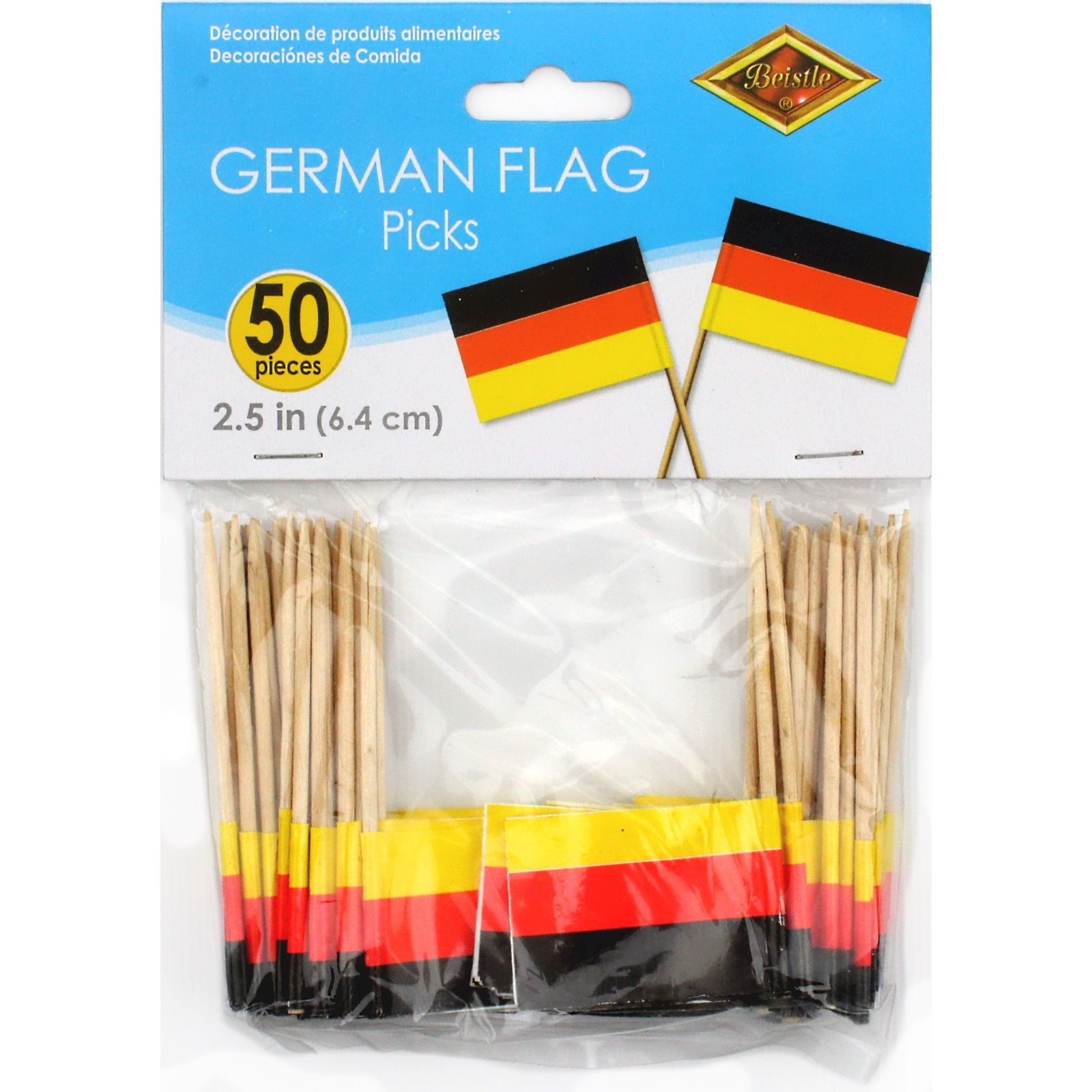 German Flag Picks (Pack of 50)