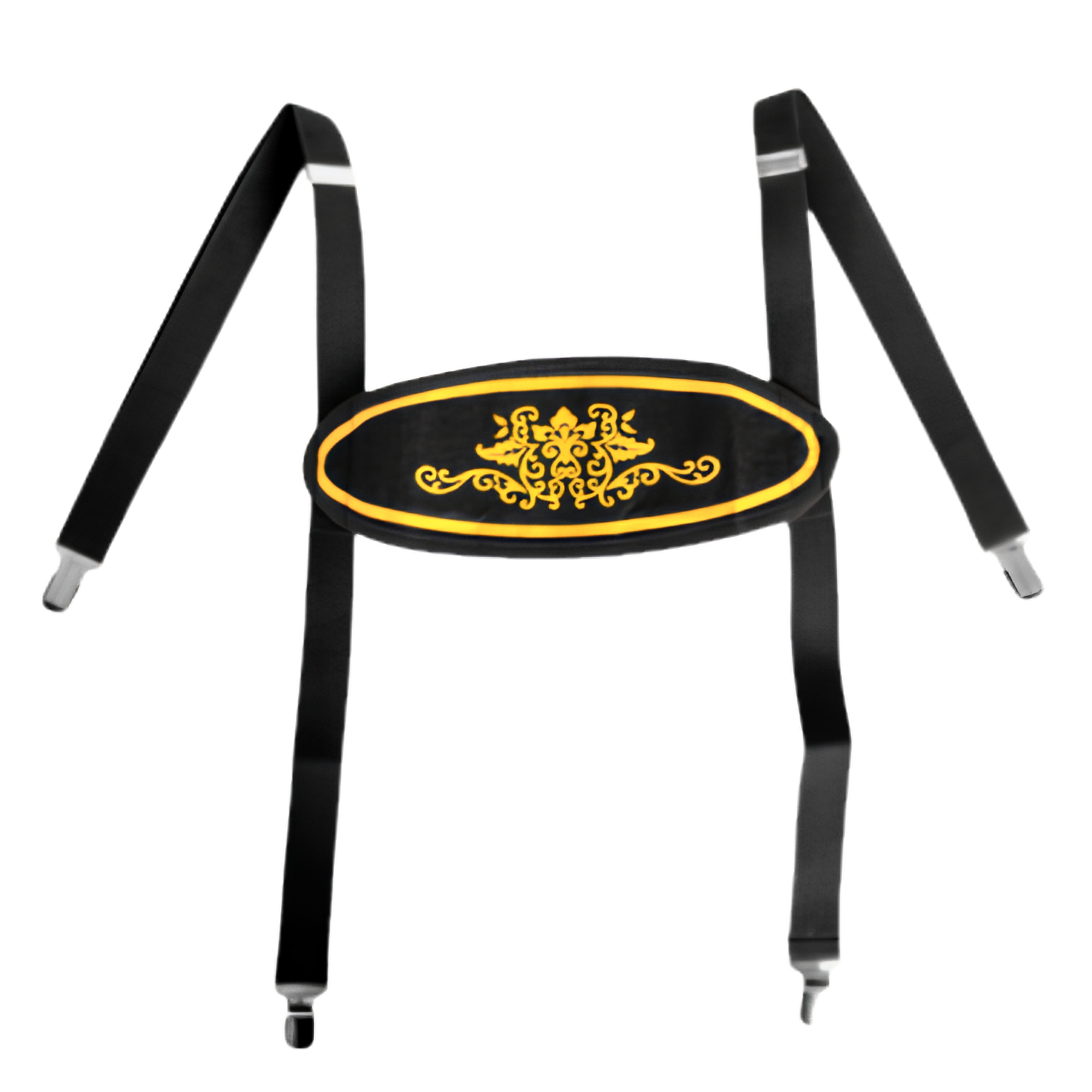 Black Lederhosen Suspenders 