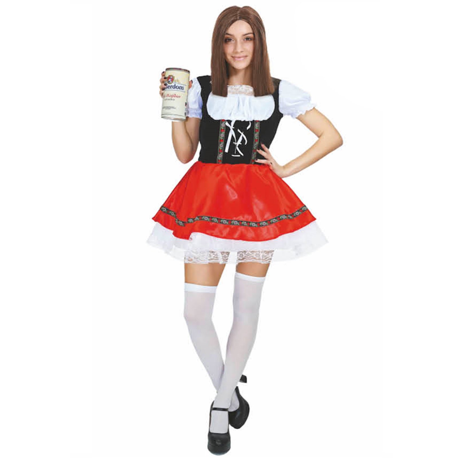 Beer Girl Red Dress Women's Costume