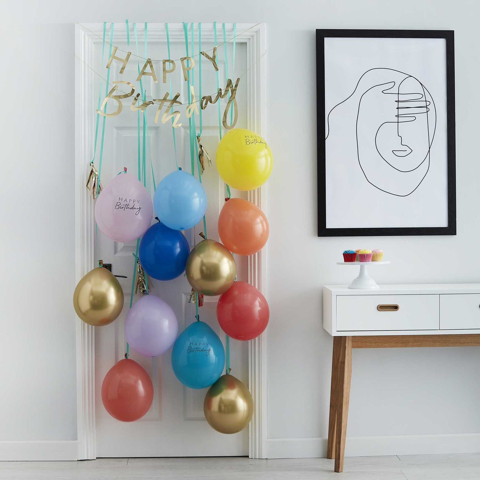 Ginger Ray Multicoloured Birthday Surprise Balloon Door Kit