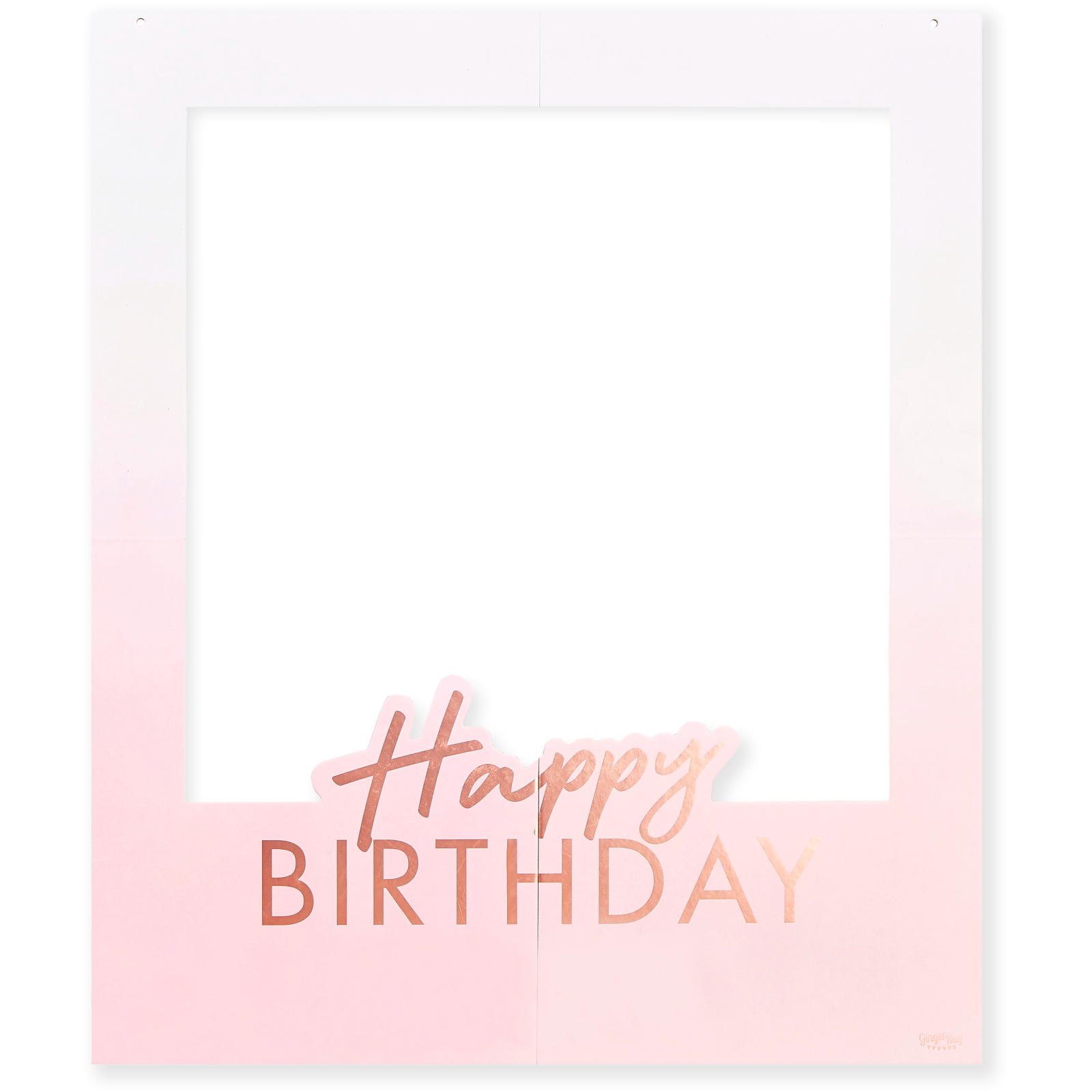 Ginger Ray Rose Gold & Ombre Pink Customisable Happy Birthday Photo Frame