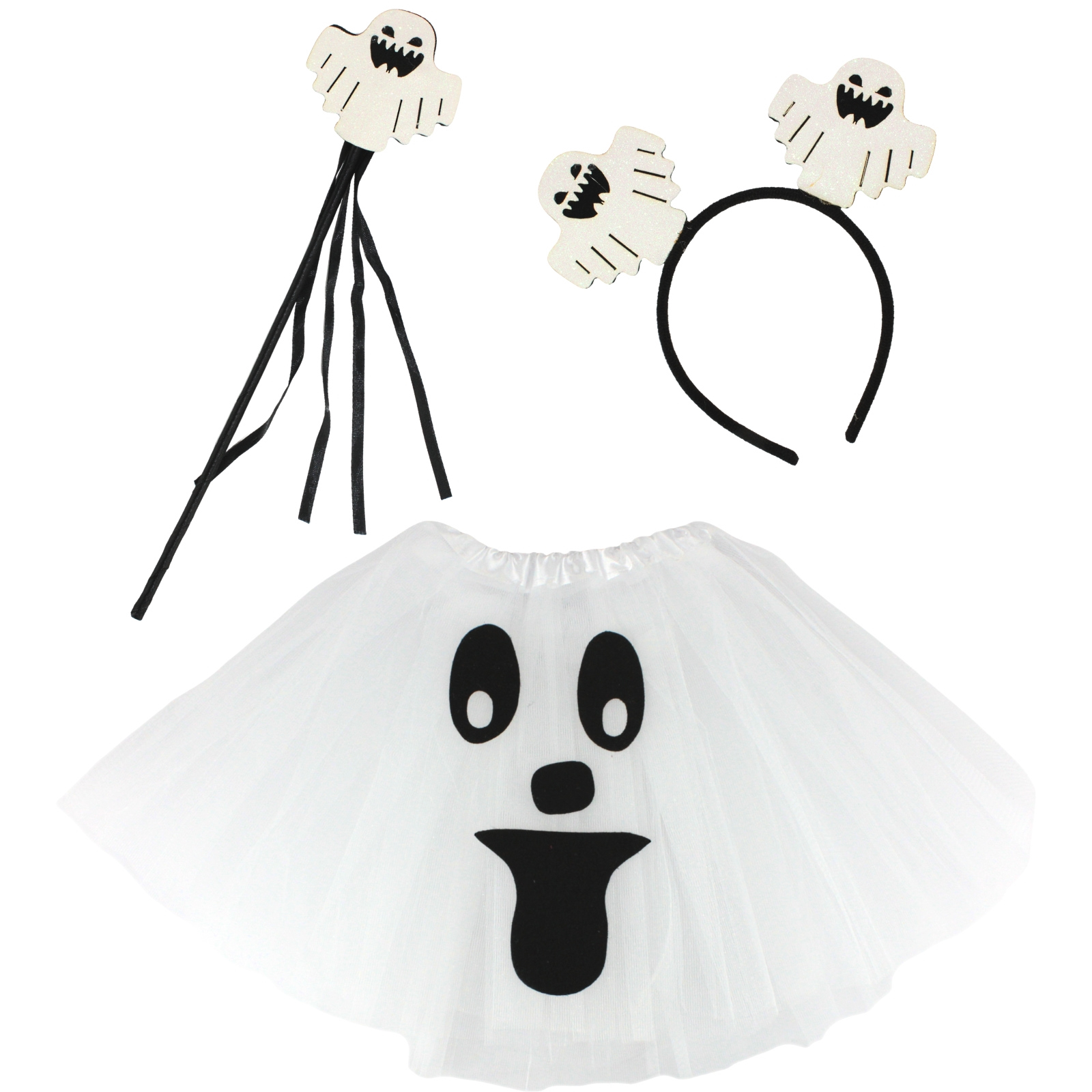 Ghost Headband, Wand and Tutu Set