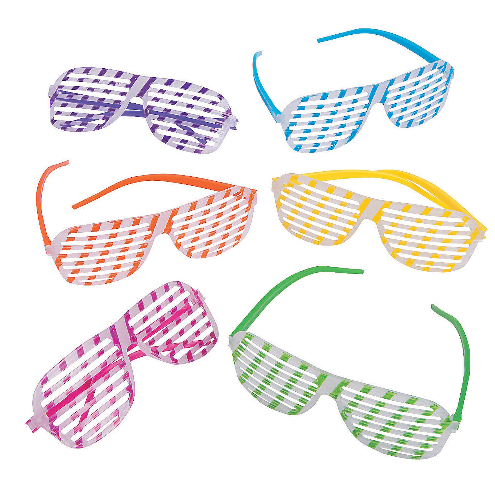 Kids UV Glow In The Dark Shutter Shade Glasses (Pack of 12)