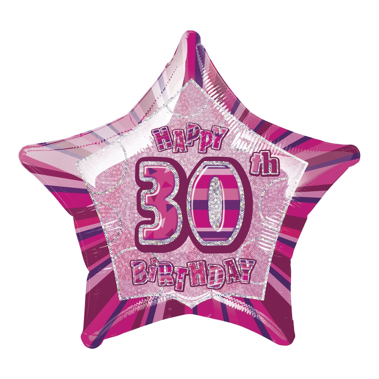 Glitz Pink 30th Birthday Helium Balloon