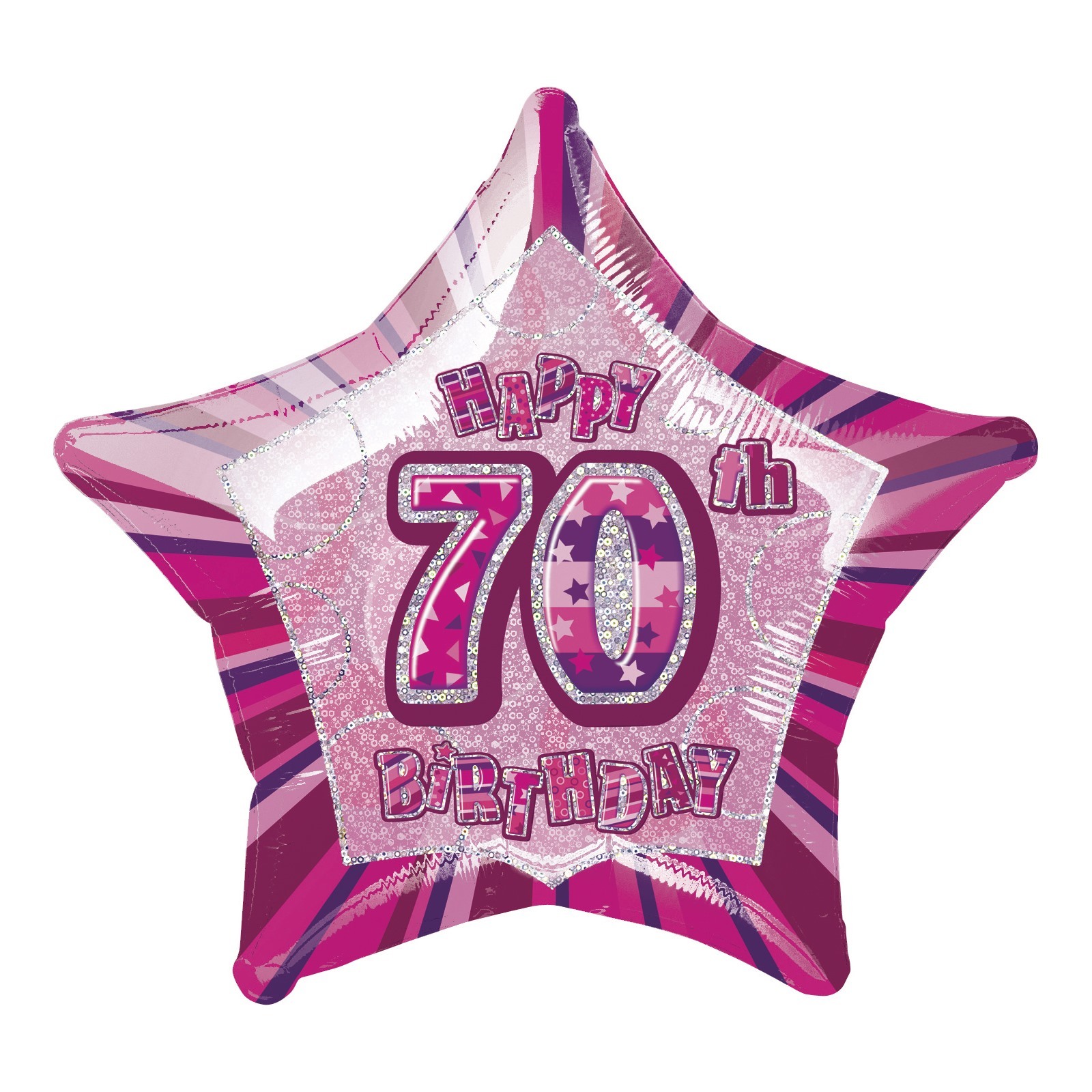 Glitz Pink 70th Birthday Helium Balloon