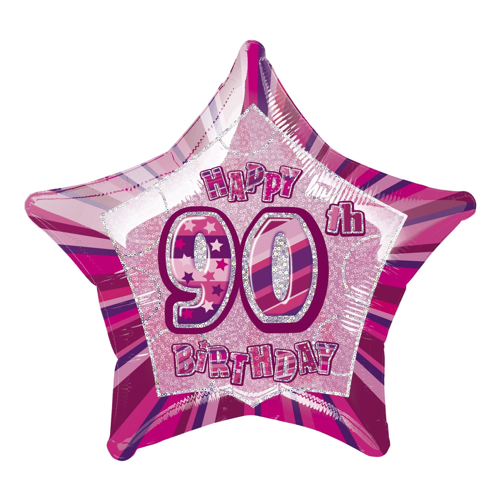 Glitz Pink 90th Birthday Helium Balloon
