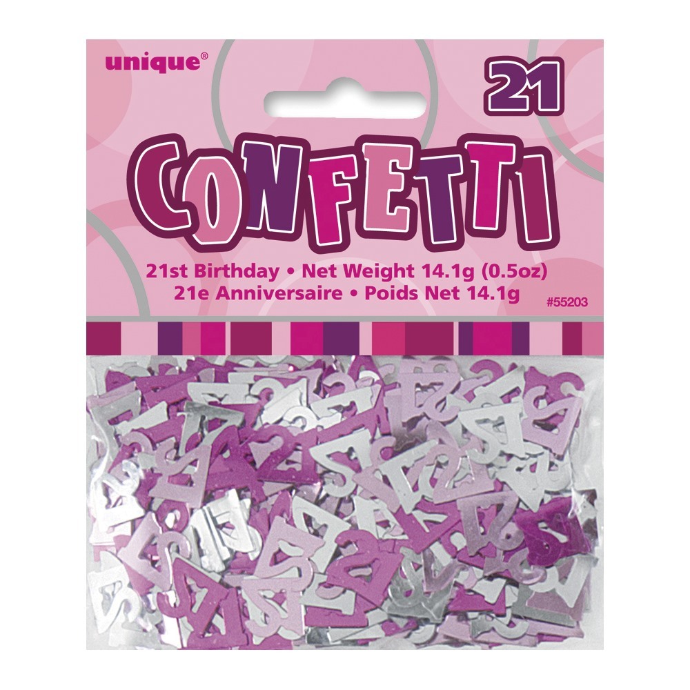 Glitz Pink 21st Birthday Confetti/Table Scatters