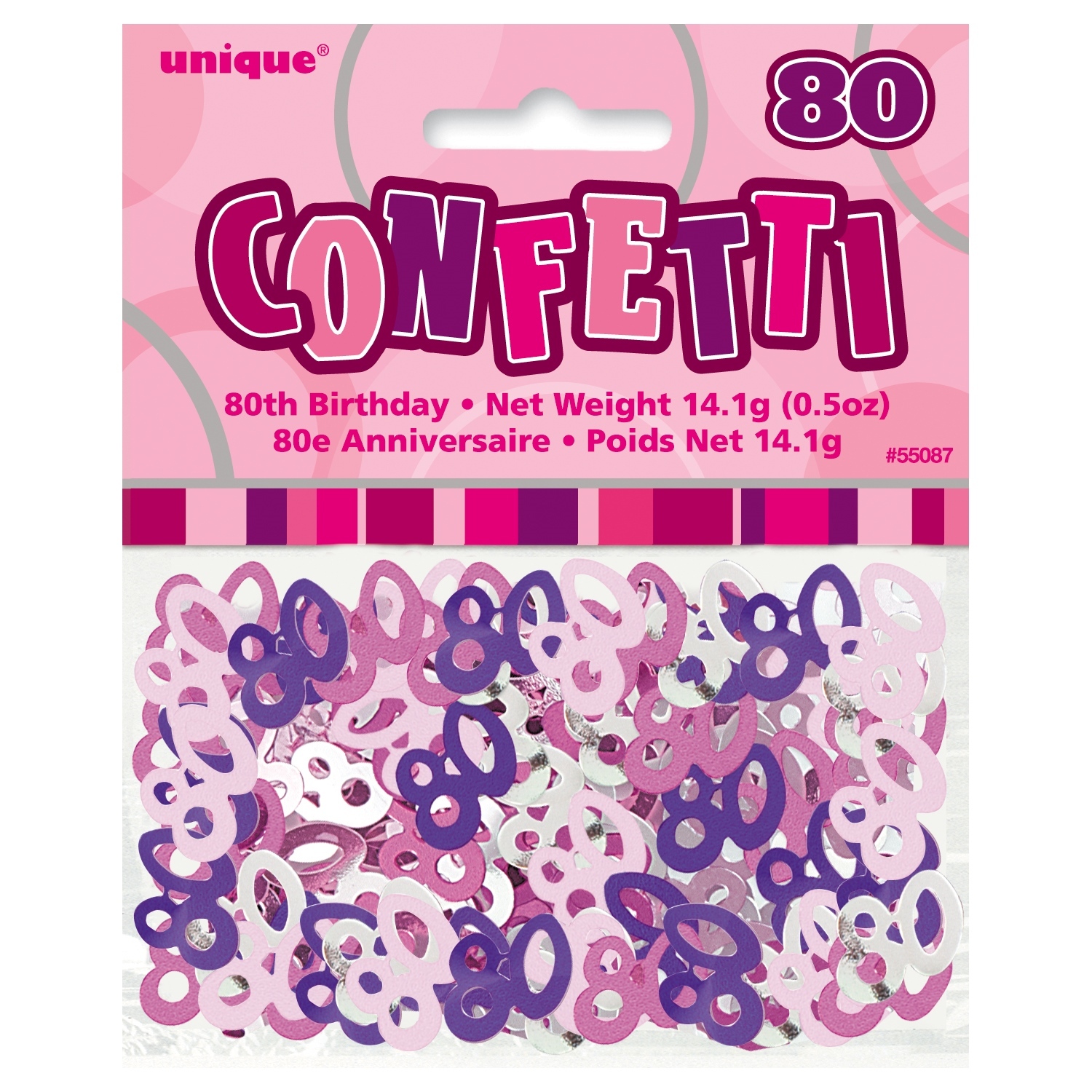 Glitz Pink 80th Birthday Confetti/Table Scatters