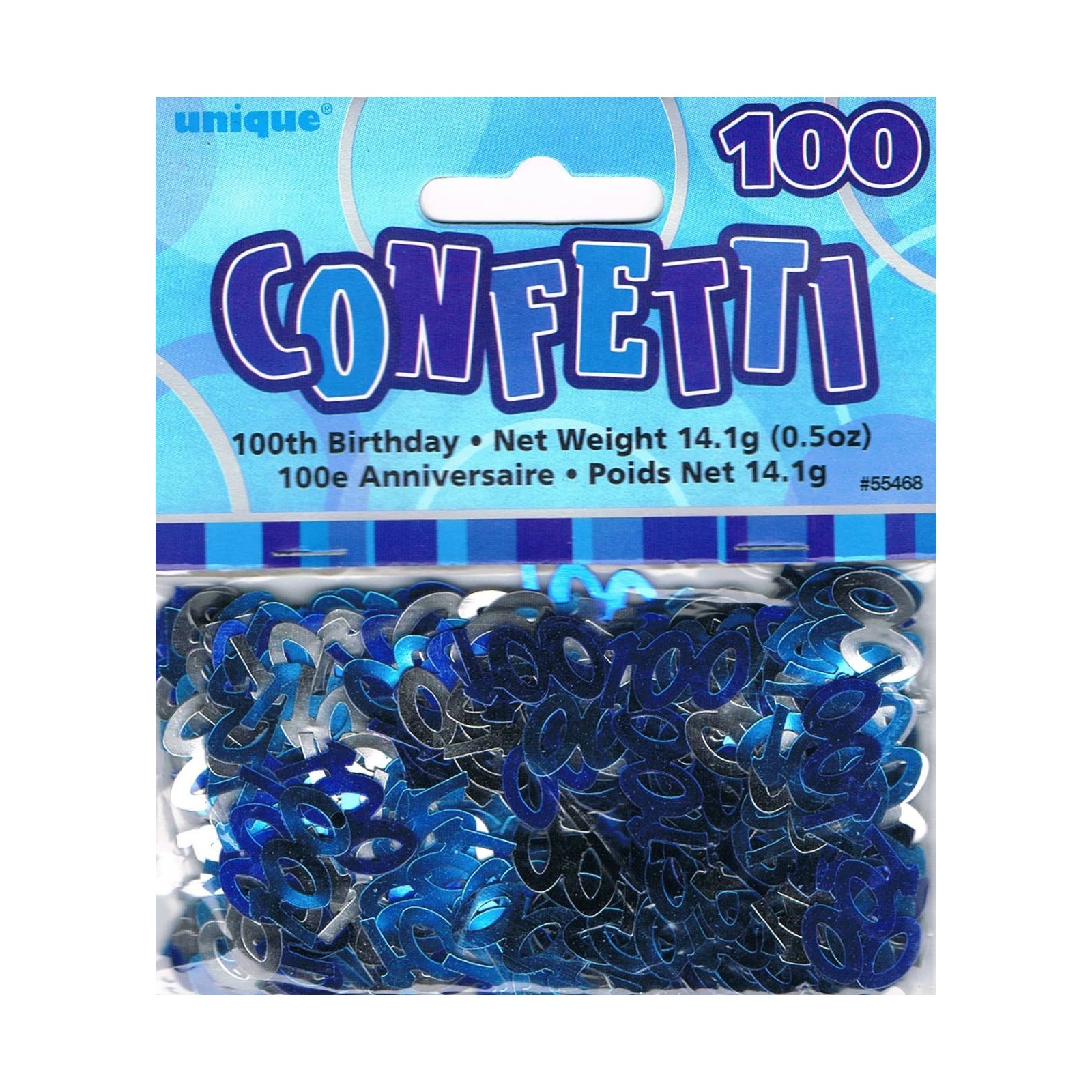 Glitz Blue 100th Birthday Confetti/Table Scatters