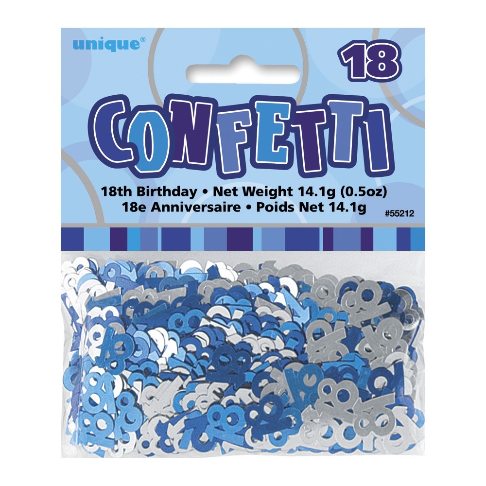 Glitz Blue 18th Birthday Confetti/Table Scatters