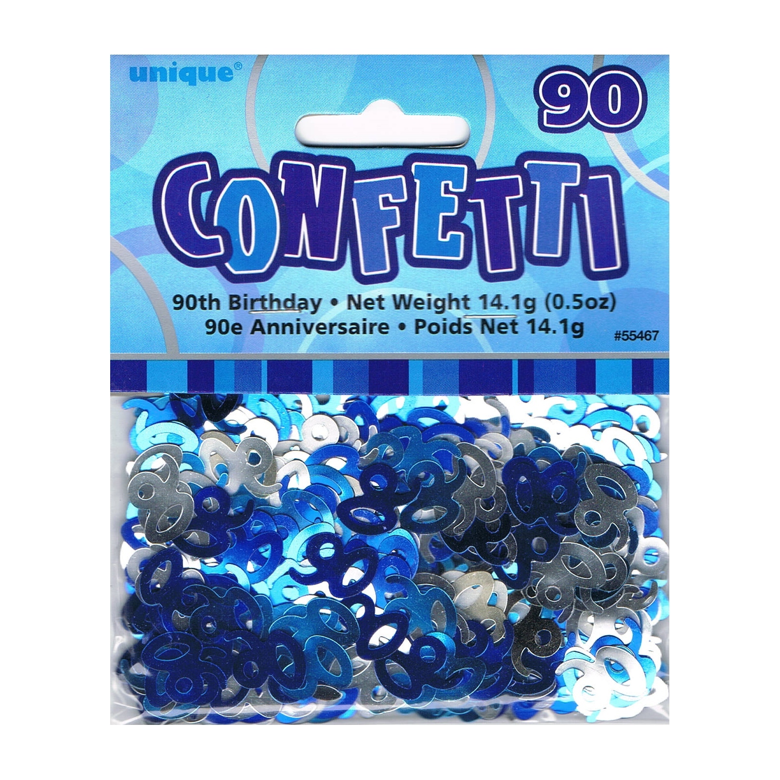 Glitz Blue 90th Birthday Confetti/Table Scatters