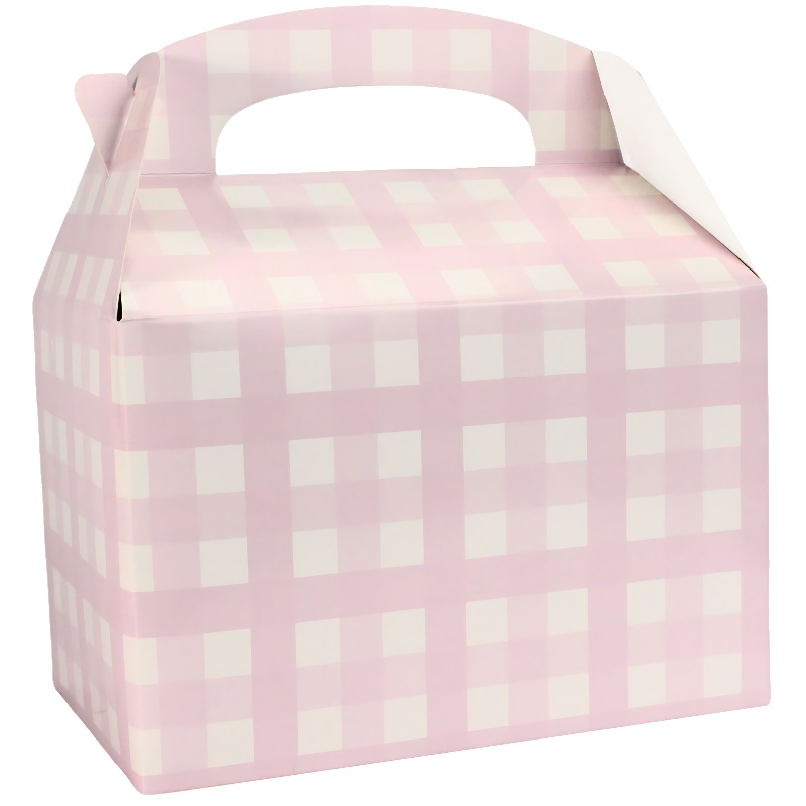 Pastel Pink Gingham Lolly/Treat Boxes (Pack of 4) 