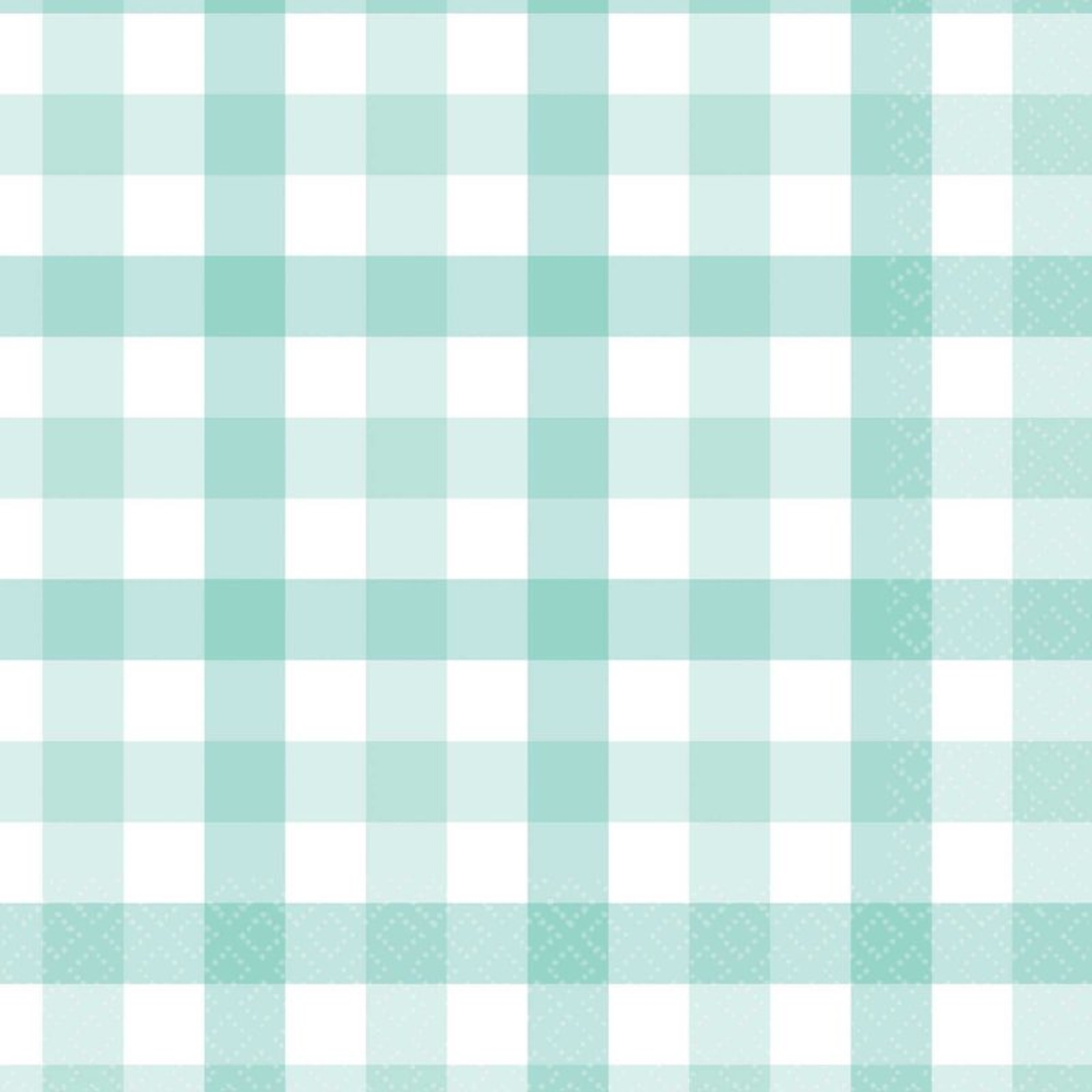 Pastel Mint Green Gingham Large Napkins / Serviettes (Pack of 16)