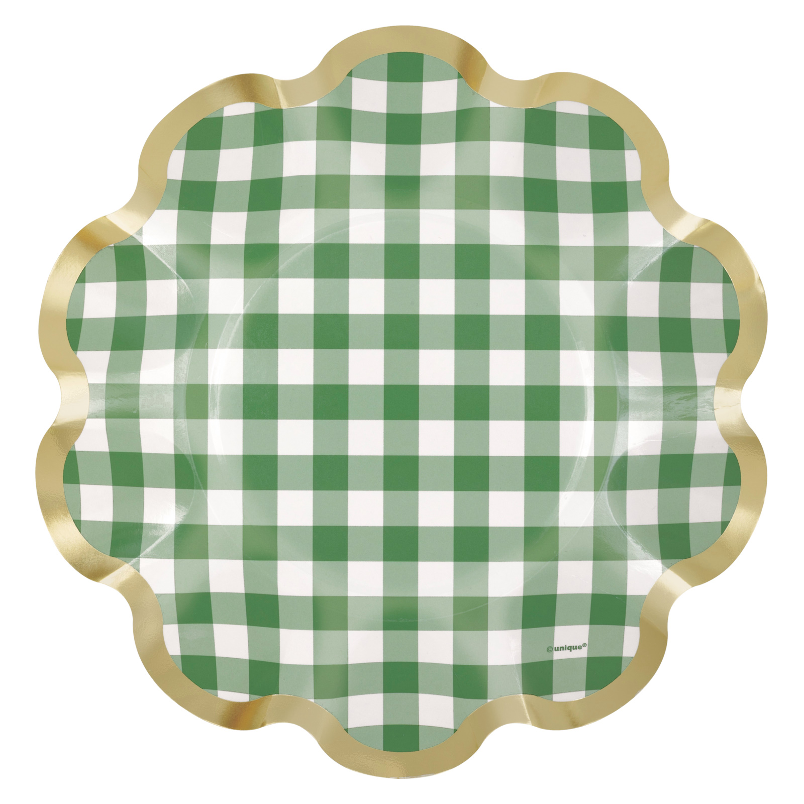Garden Party Gingham Paper Plates (Pack of 8)