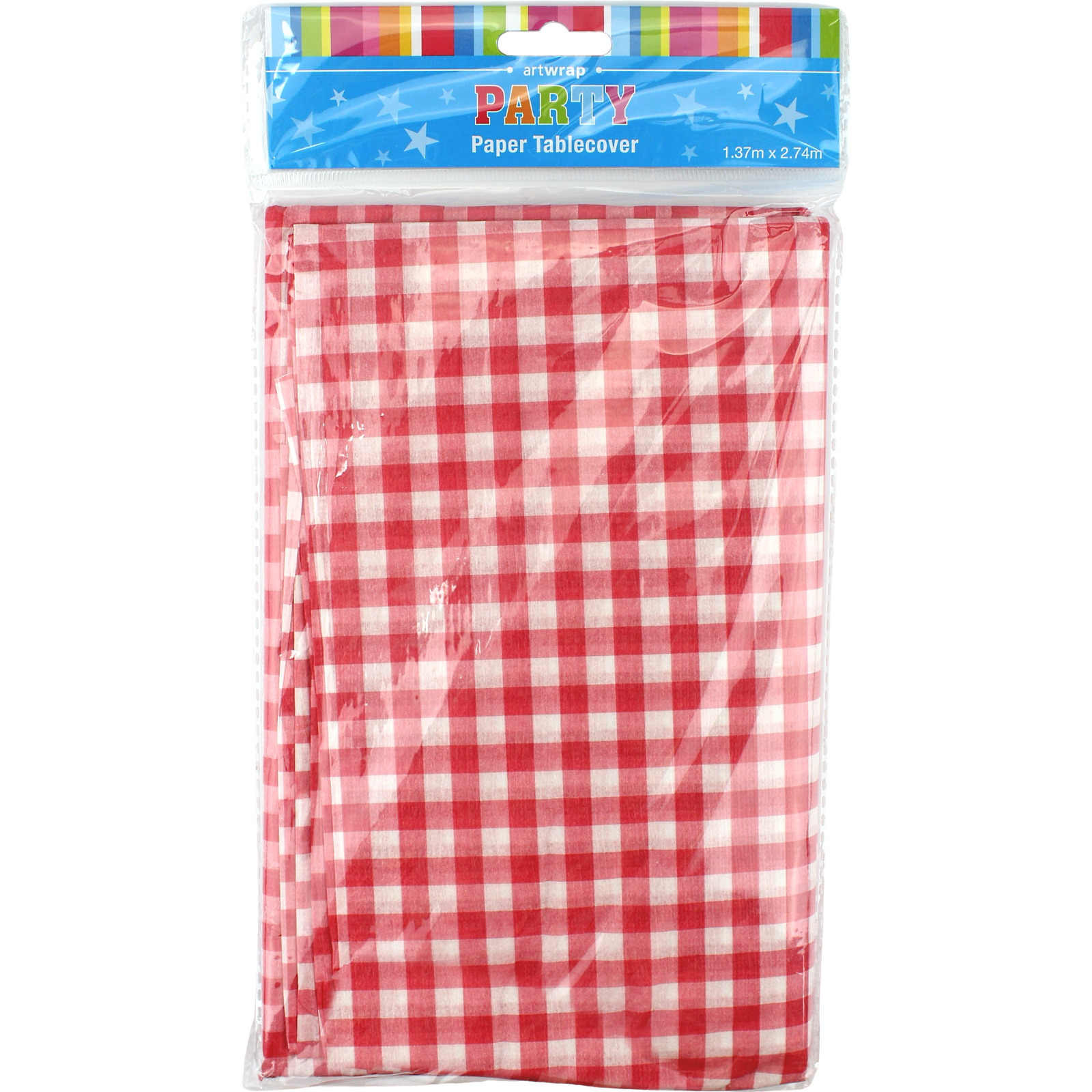 Red Gingham Paper Tablecloth