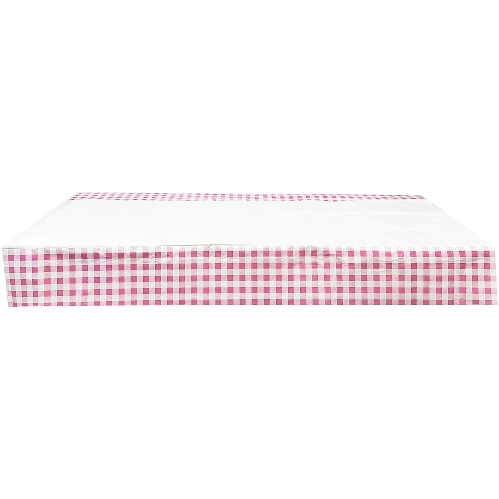 Pink Gingham Paper Table Cover