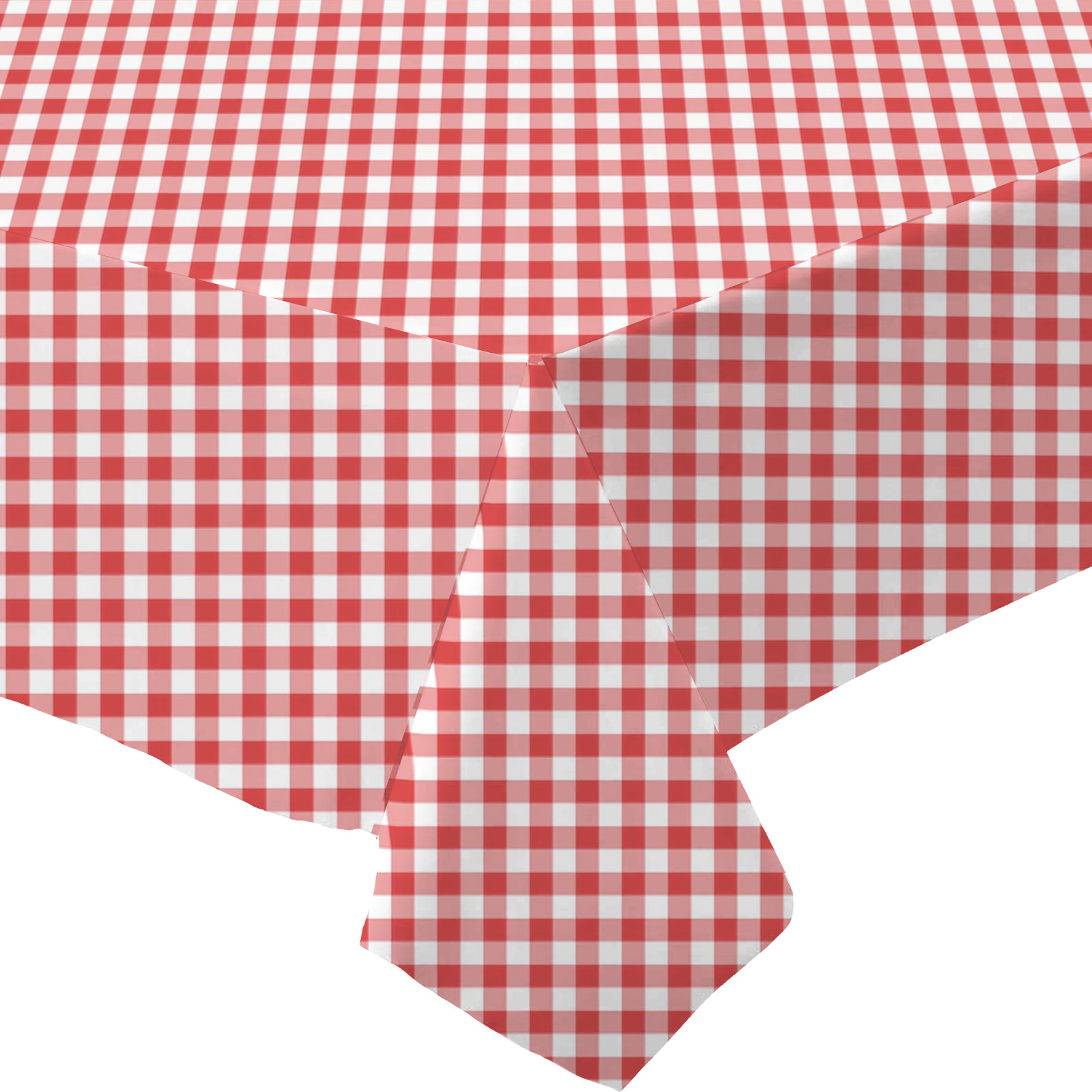 Red and White Gingham Paper Tablecloth