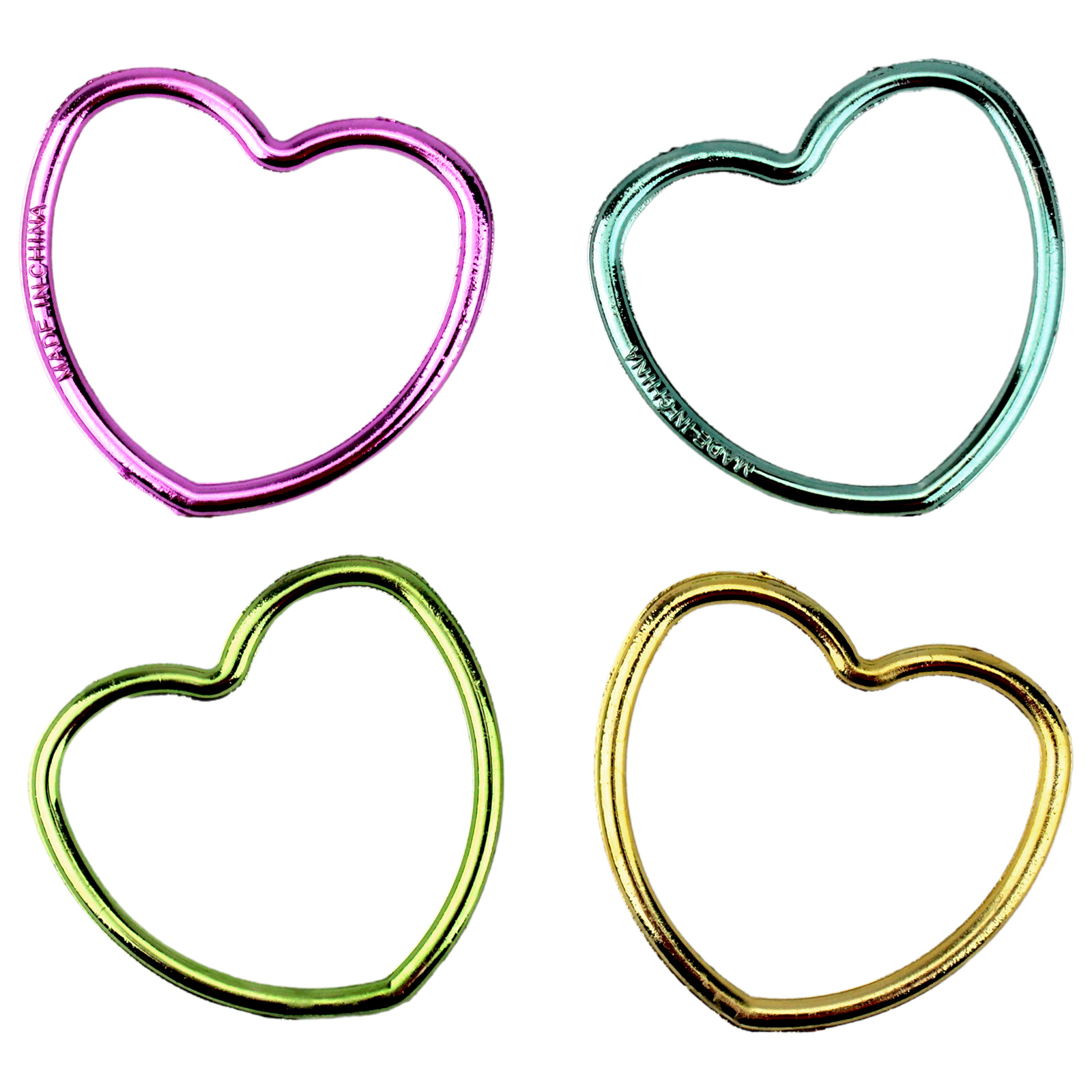 Shiny Heart Shape Plastic Bangles (Pack of 12)