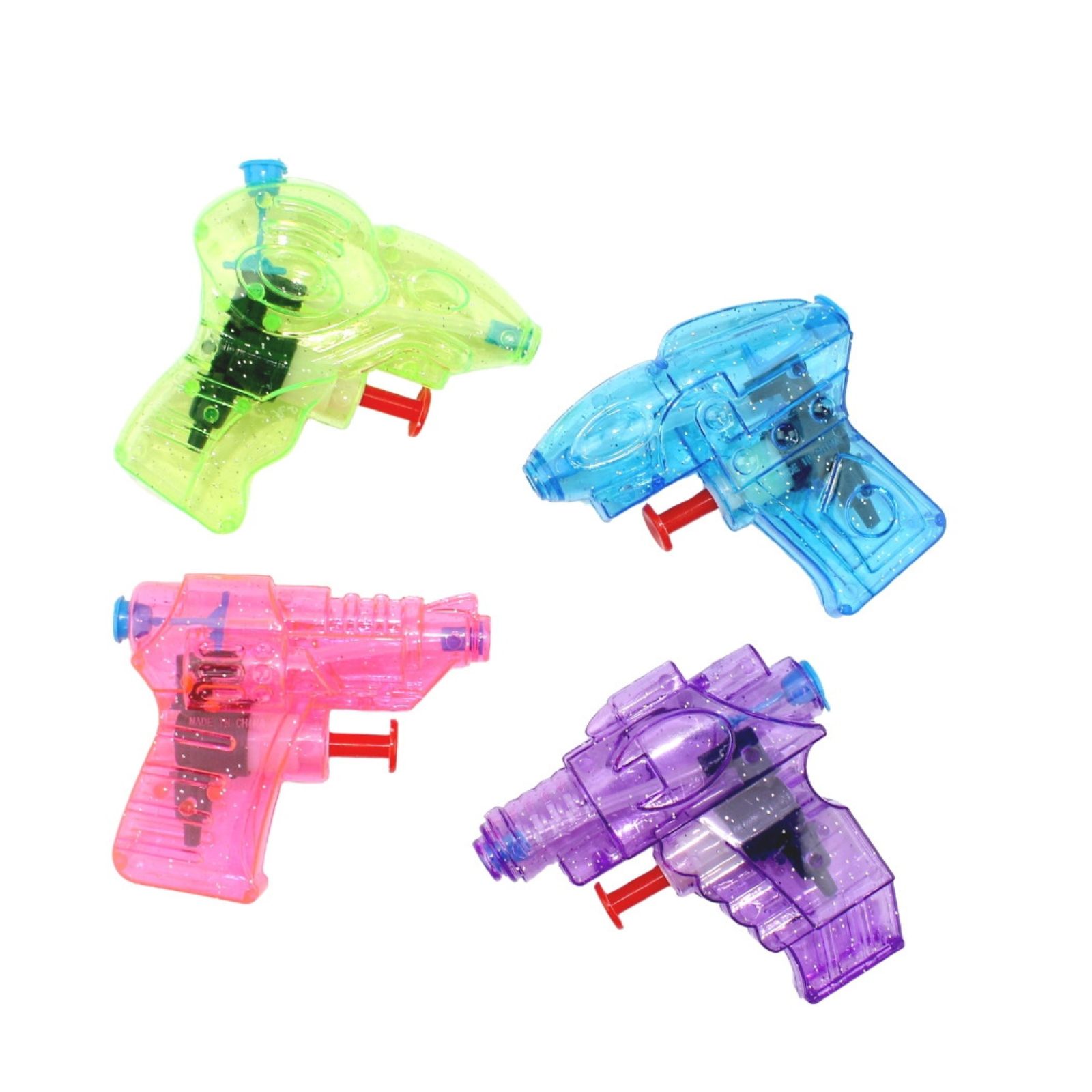 Coloured Glitter Squirt Guns (Pack of 4)