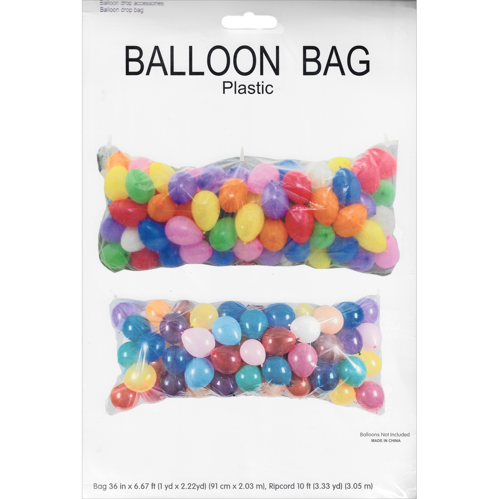 Plastic Balloon Drop Bag